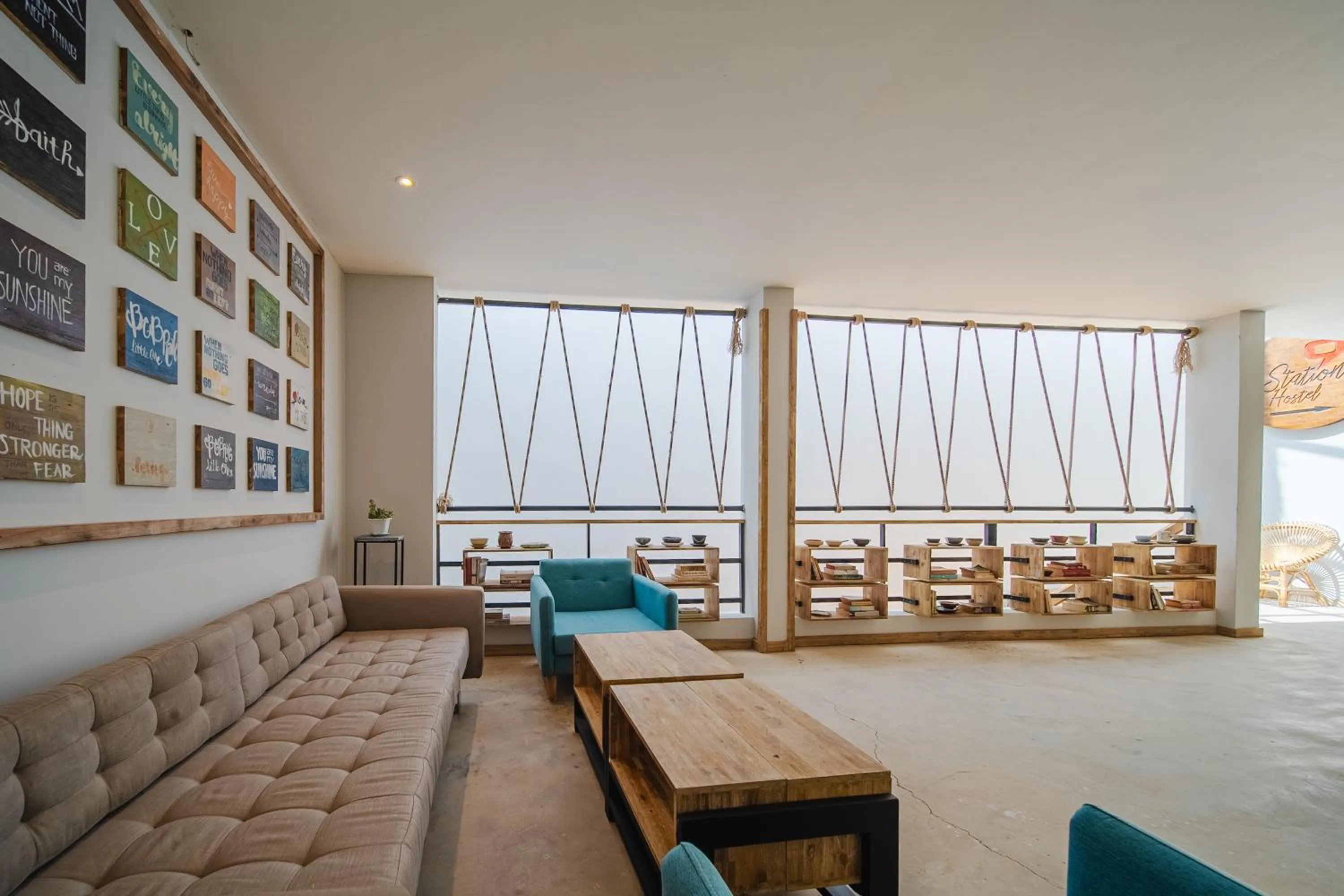 Living room in 9Station Hostel & Bar Phu Quoc