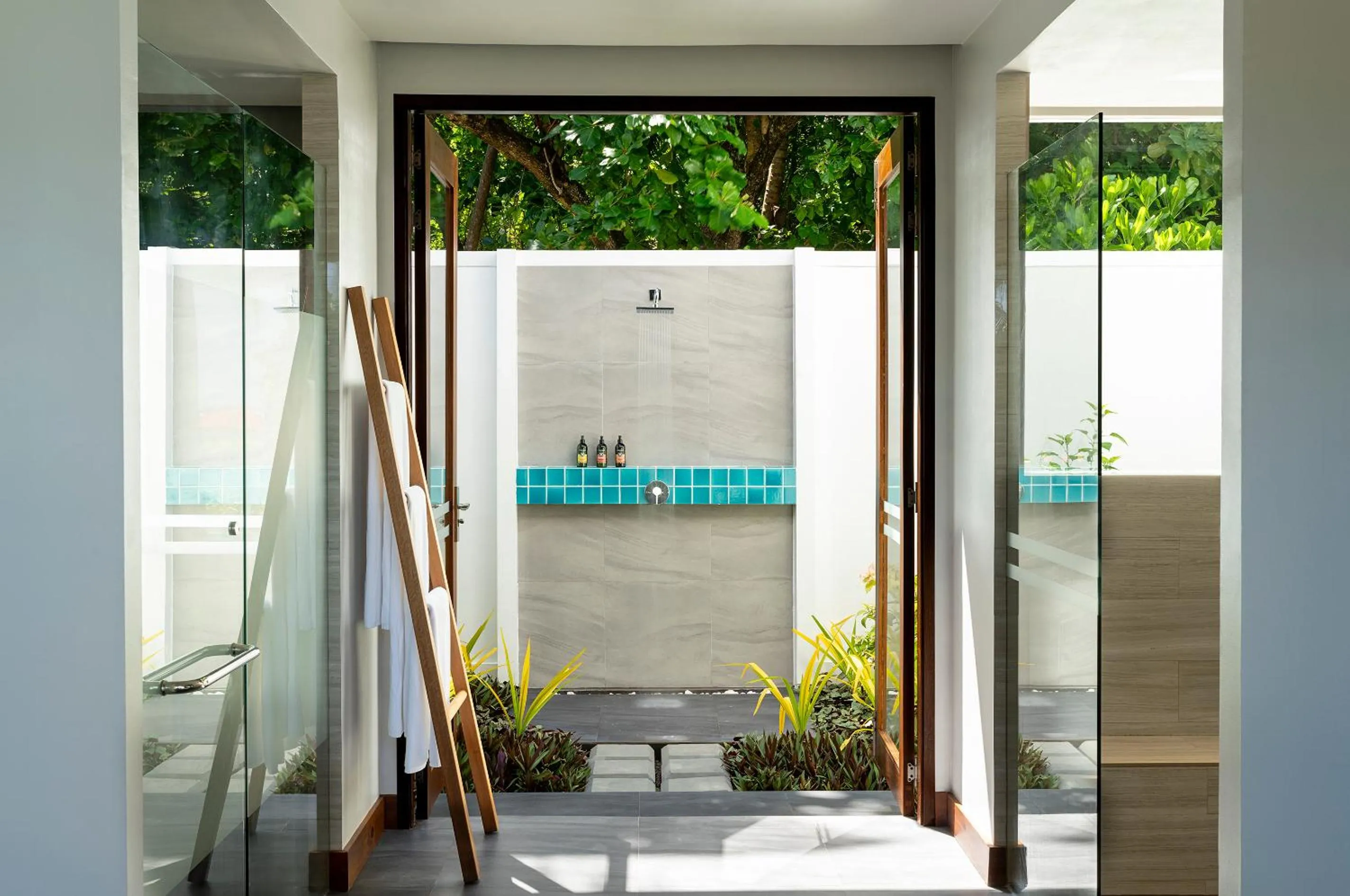Shower in Dhigali Maldives - A Premium All-Inclusive Resort