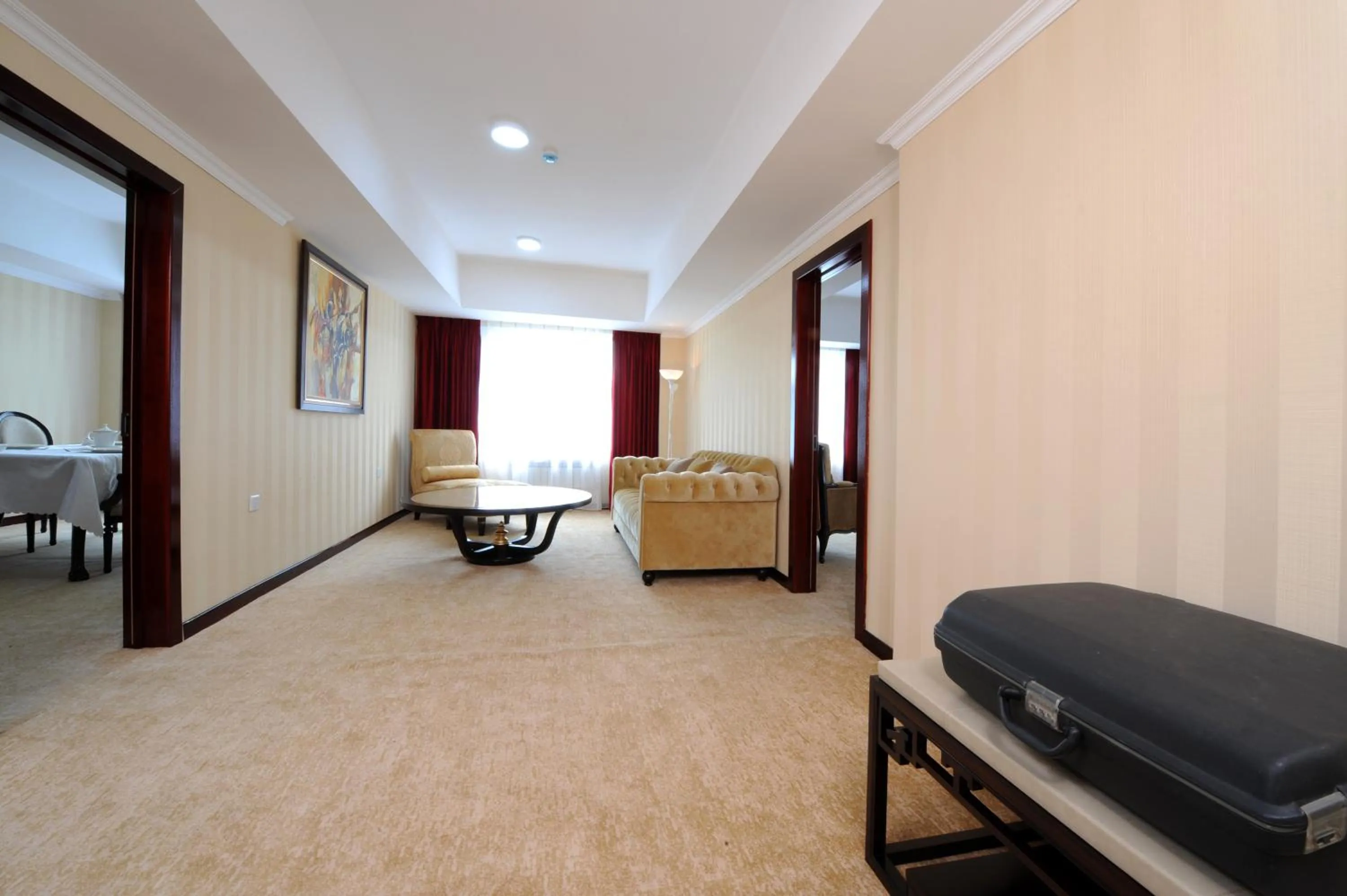 Seating area, Bed in Alpha Hotel Ulaanbaatar