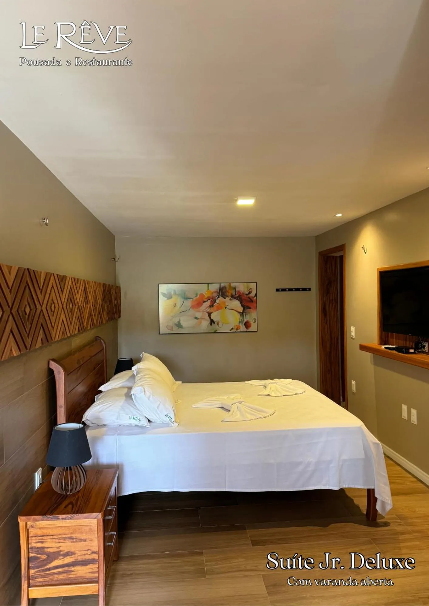 Bed in Le Rêve Pousada e Restaurante