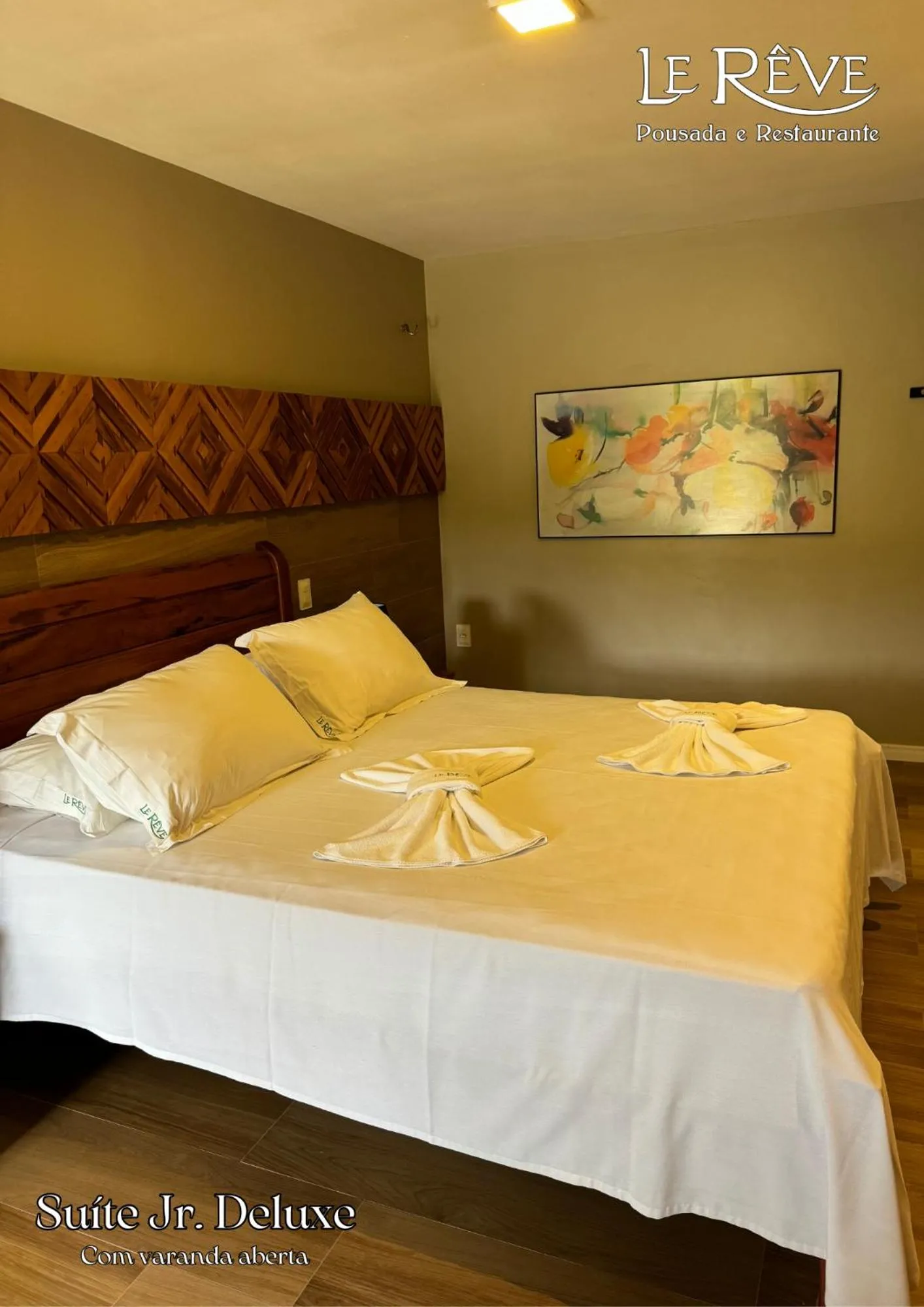 Bed in Le Rêve Pousada e Restaurante