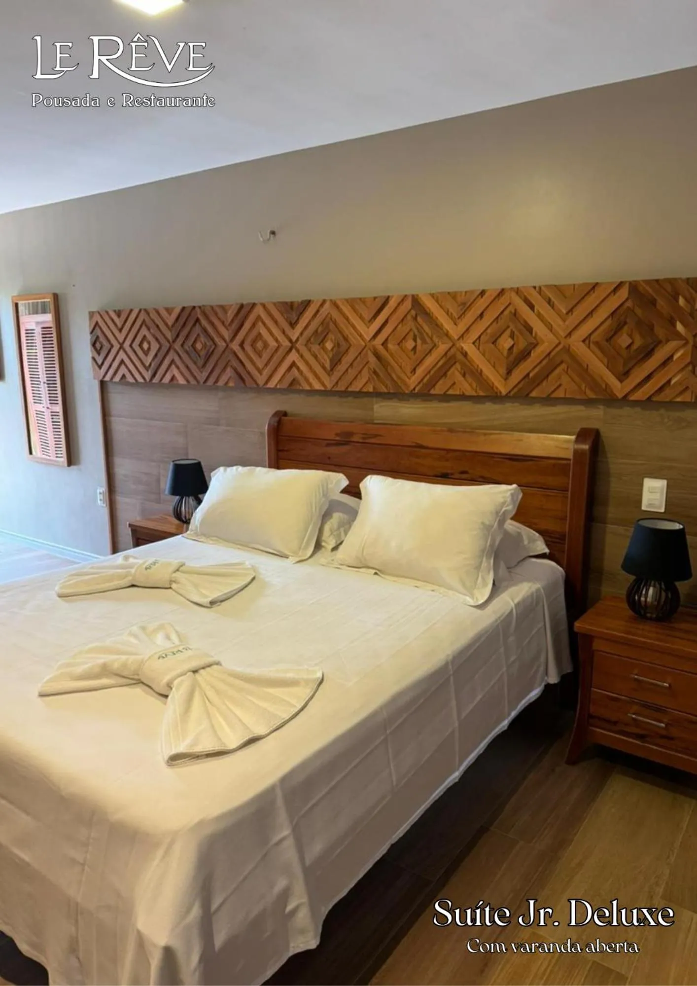 Bed in Le Rêve Pousada e Restaurante