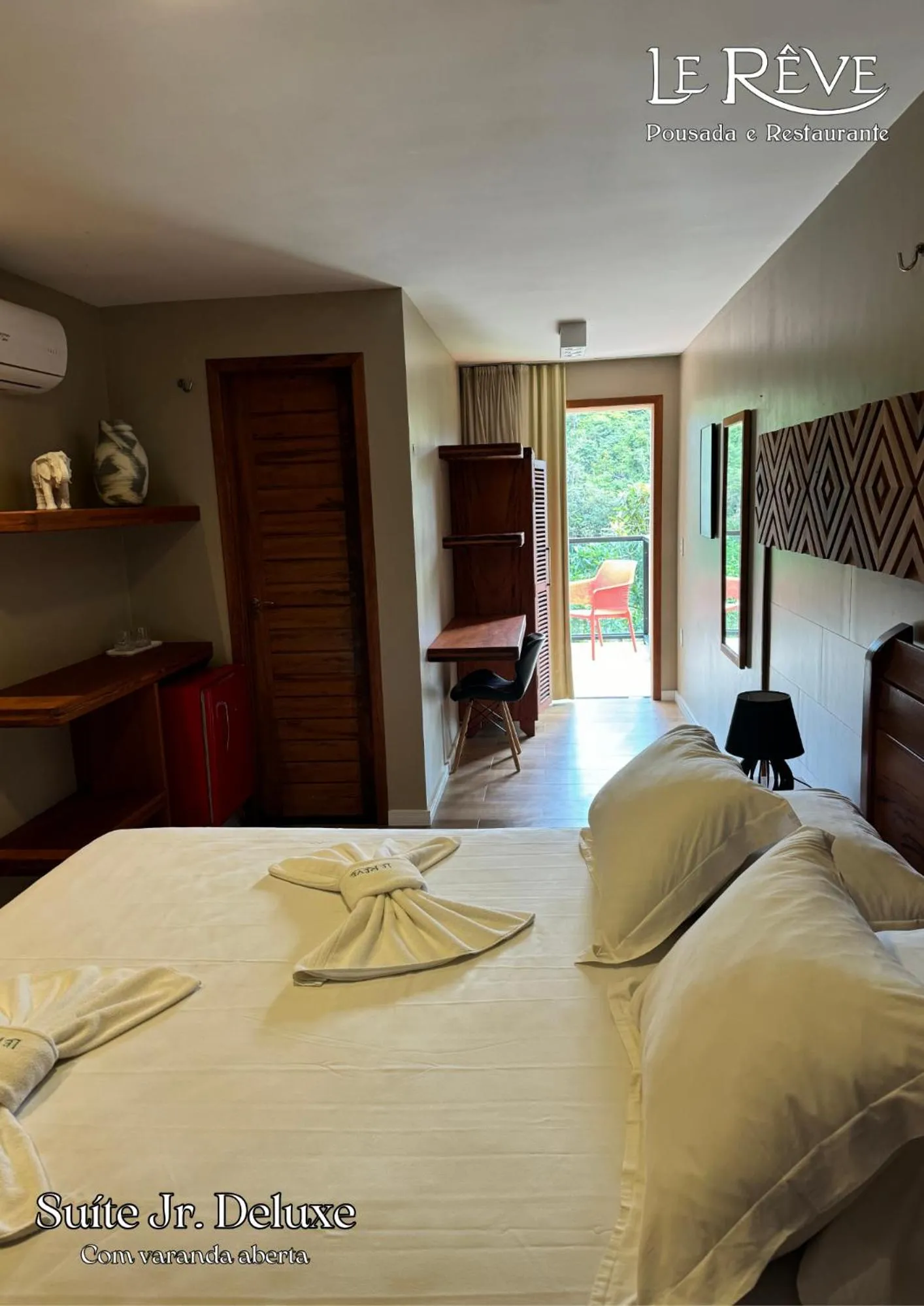 Bed in Le Rêve Pousada e Restaurante