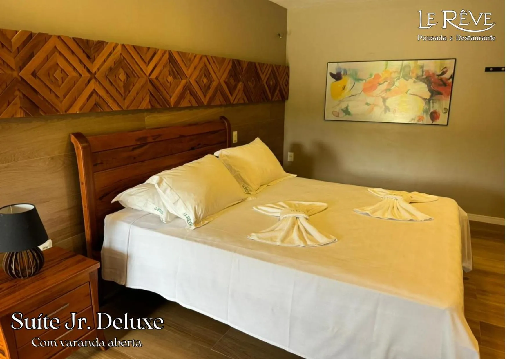 Bed in Le Rêve Pousada e Restaurante