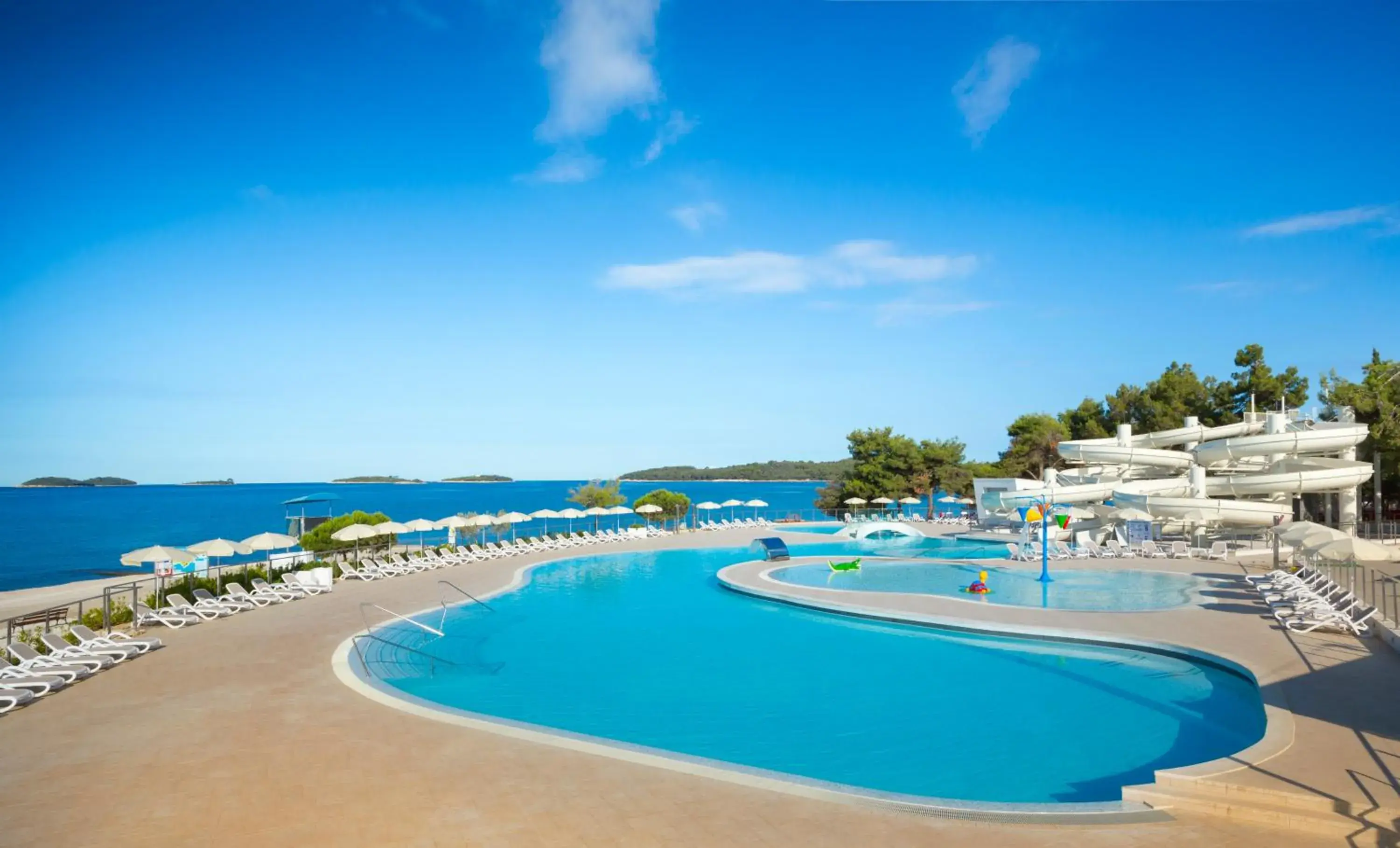 Beach, Swimming Pool in Villas Rubin Resort