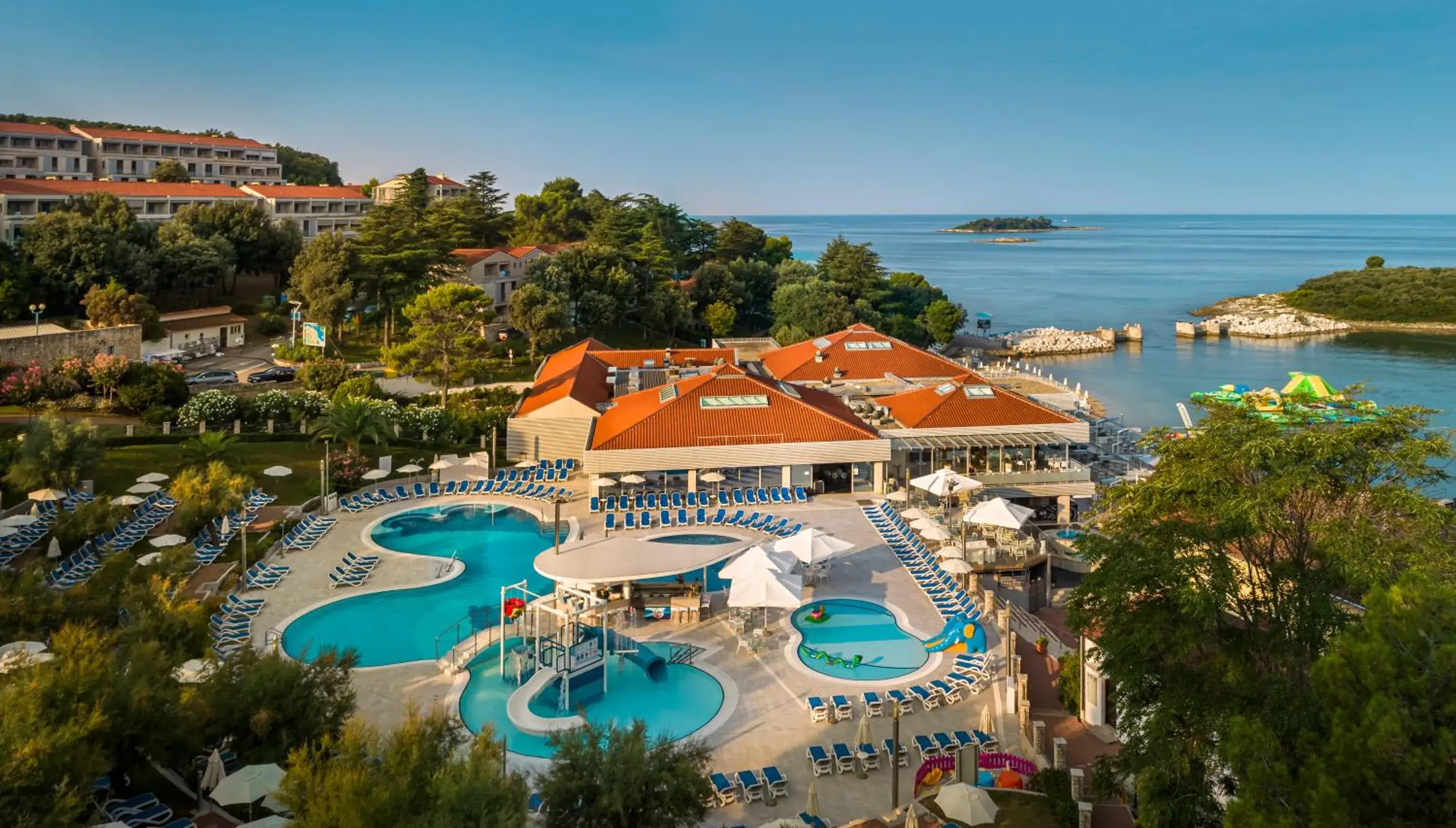 Pool view in Maistra Select Belvedere Resort Pool view in Maistra Select Belvedere Resort