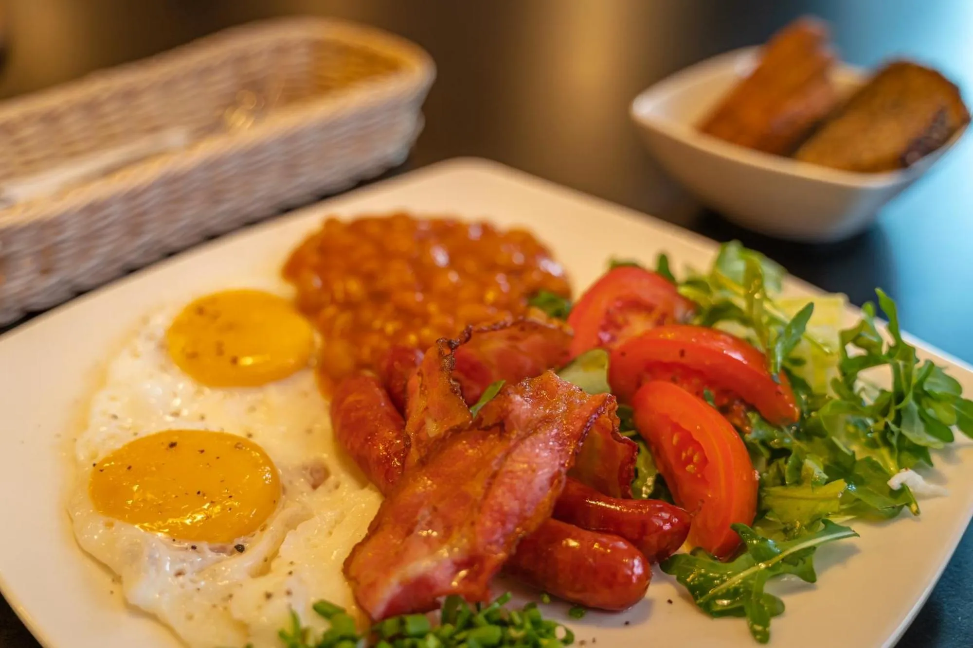 Food close-up in Cinema Hostel
