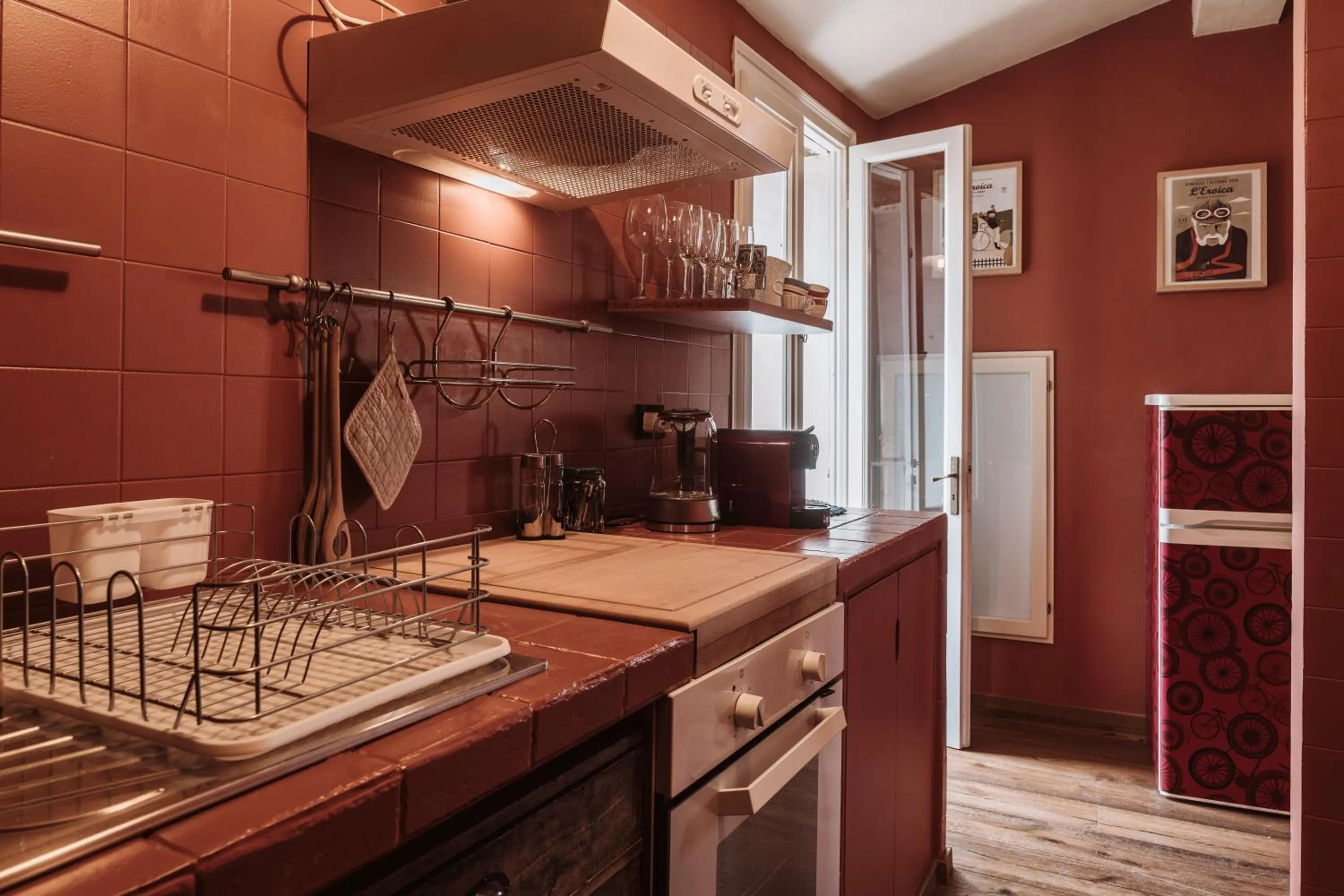 Kitchen or kitchenette in BirBo Bike Hospitality