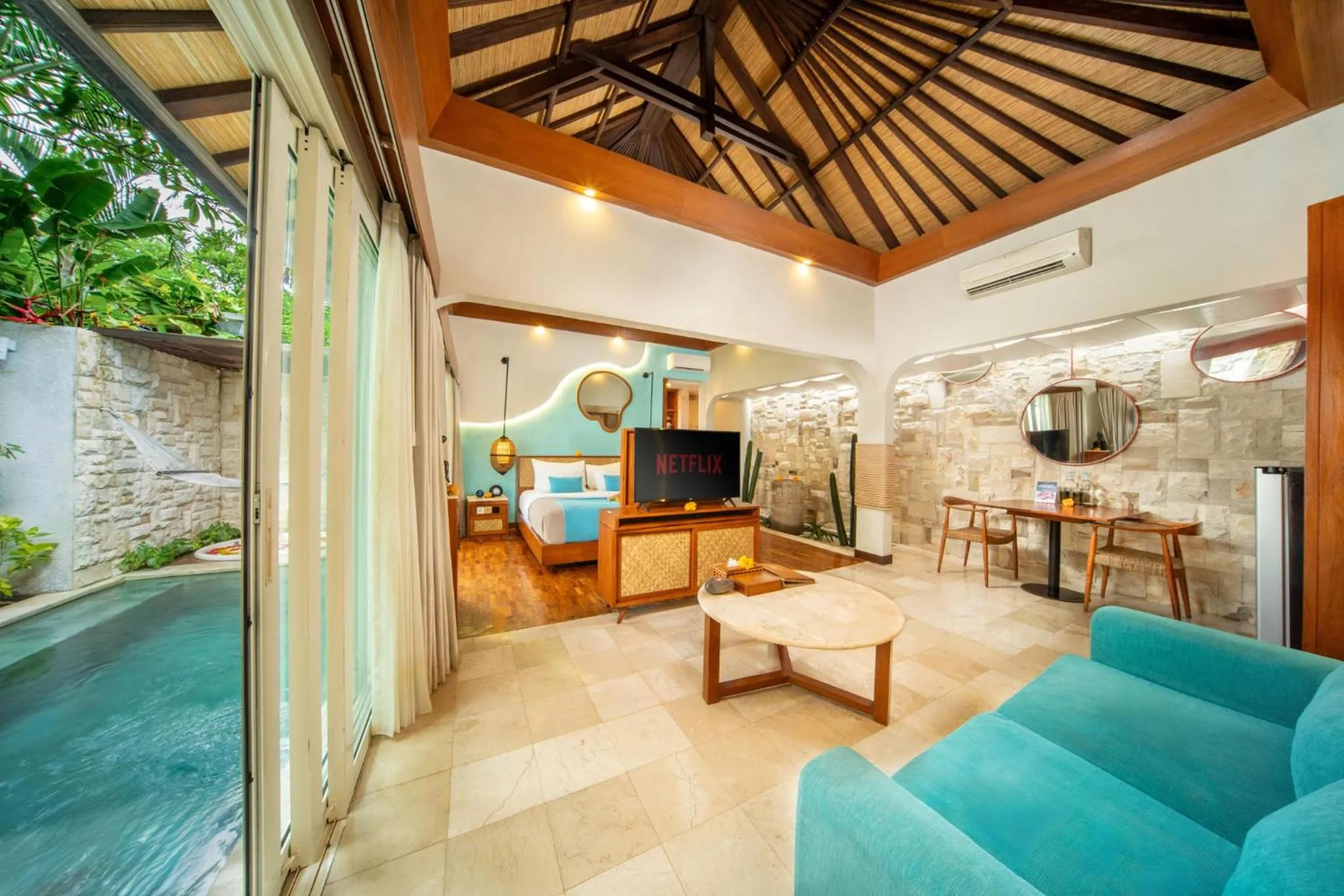 Living room in Aksari Villa Seminyak by Ini Vie Hospitality