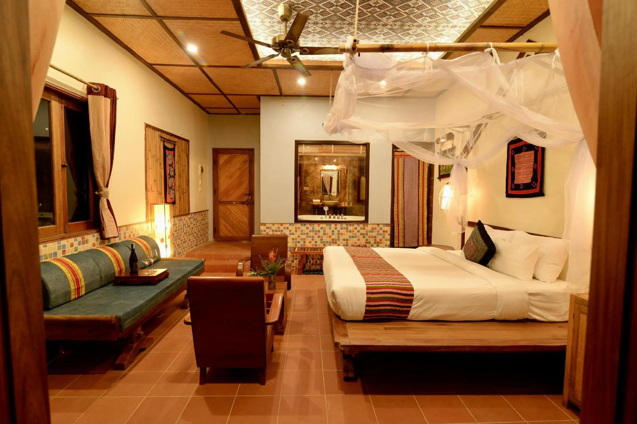 Bed in Puluong Retreat