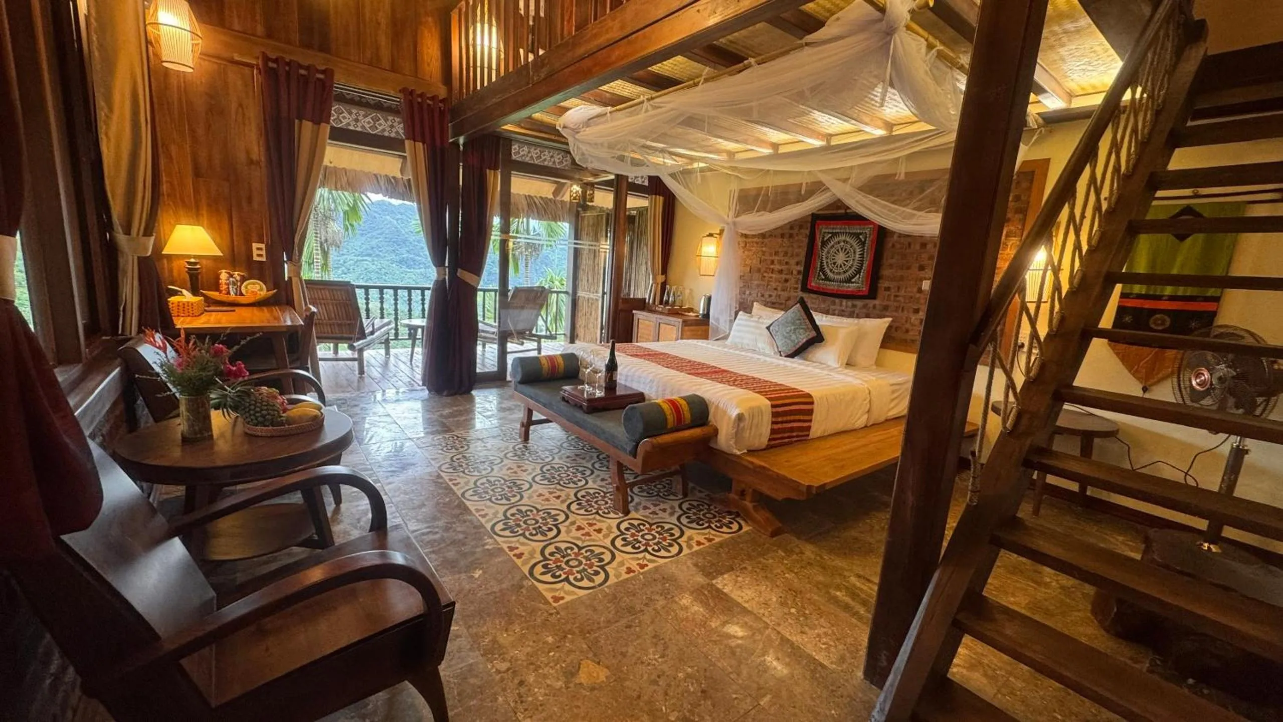 Bed in Puluong Retreat