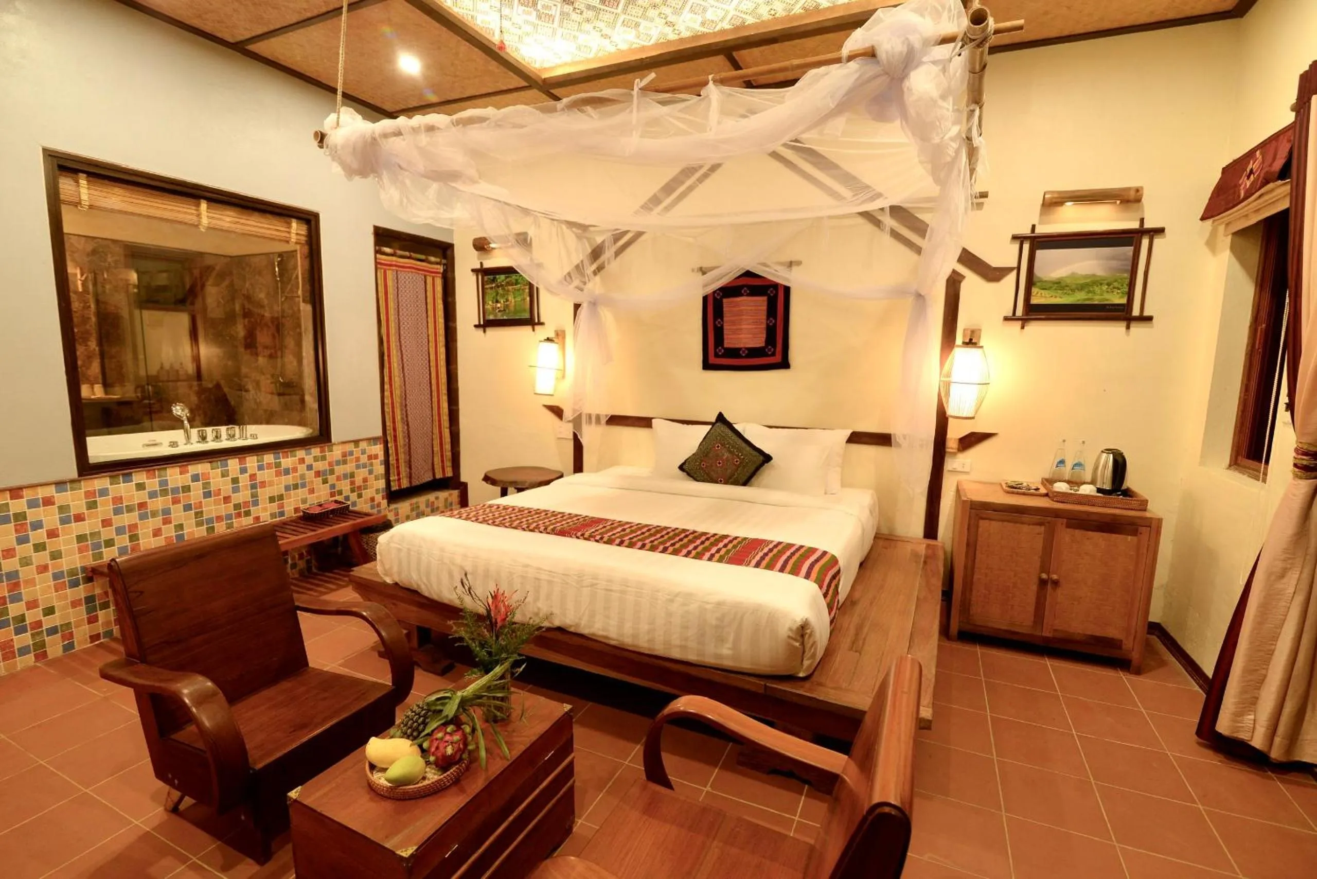 Bed in Puluong Retreat