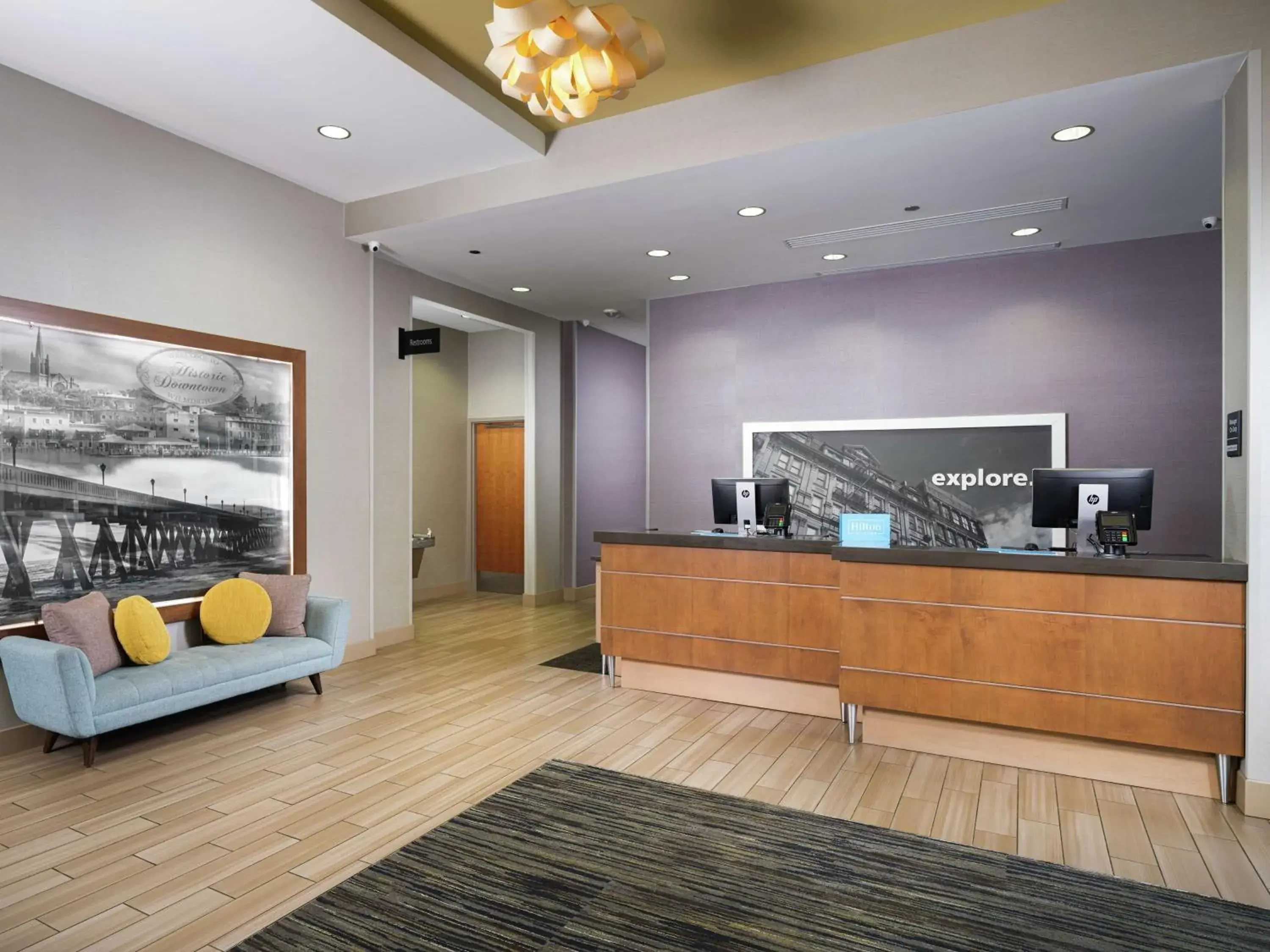 Lobby or reception in Hampton Inn Wilmington Downtown Lobby or reception in Hampton Inn Wilmington Downtown