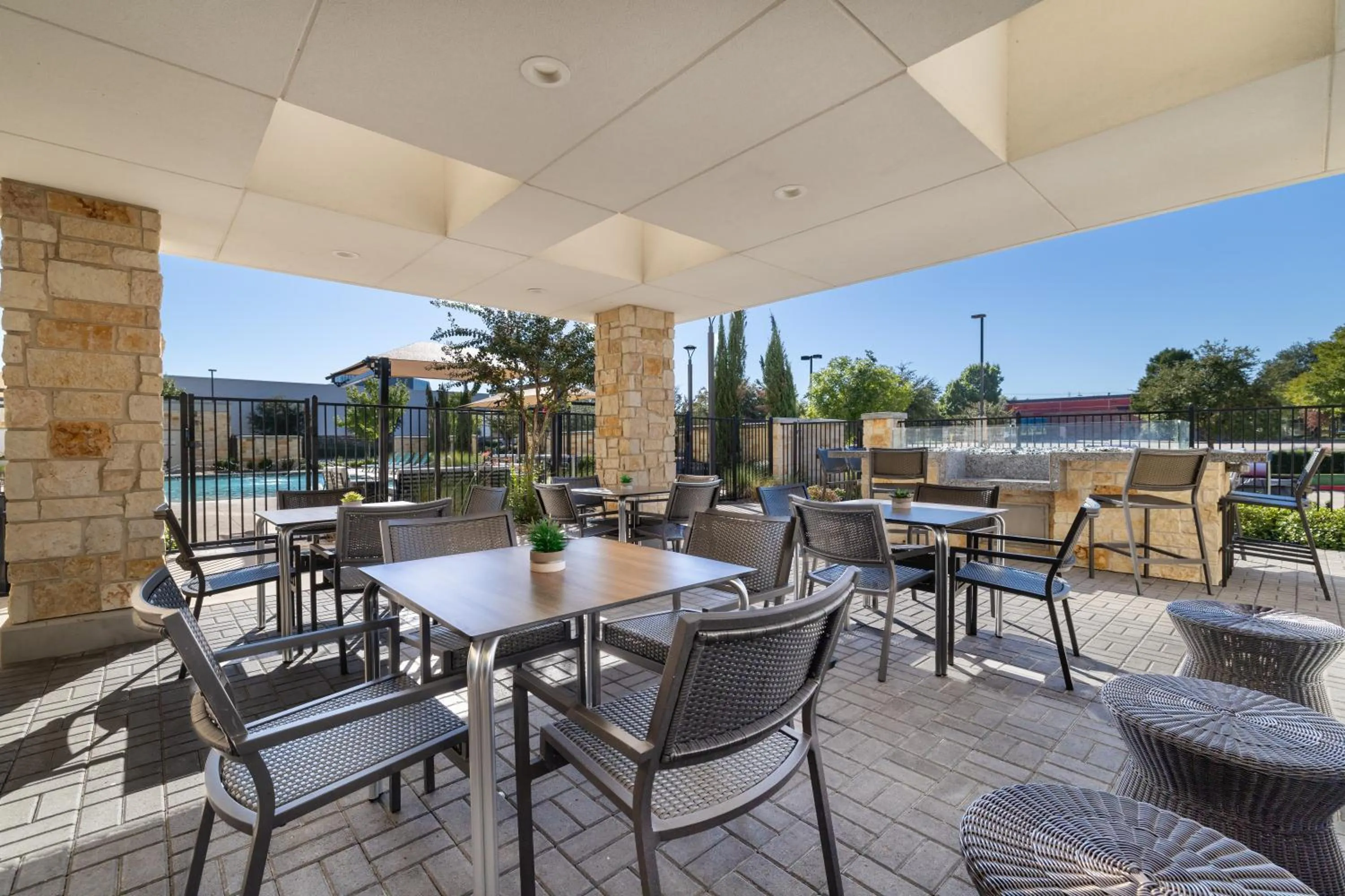 Patio in Home2 Suites By Hilton Dallas Addison