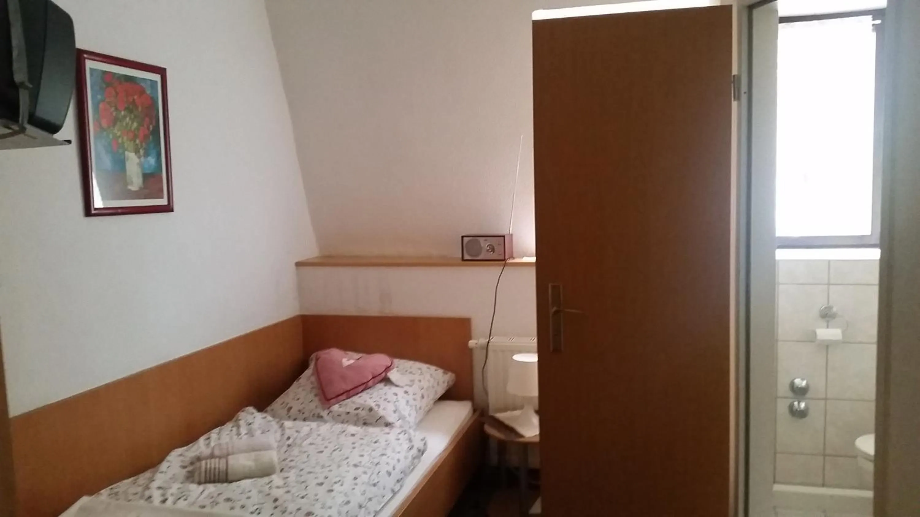 Single Room with Shower - single occupancy in Pension und Restaurant Die Burg