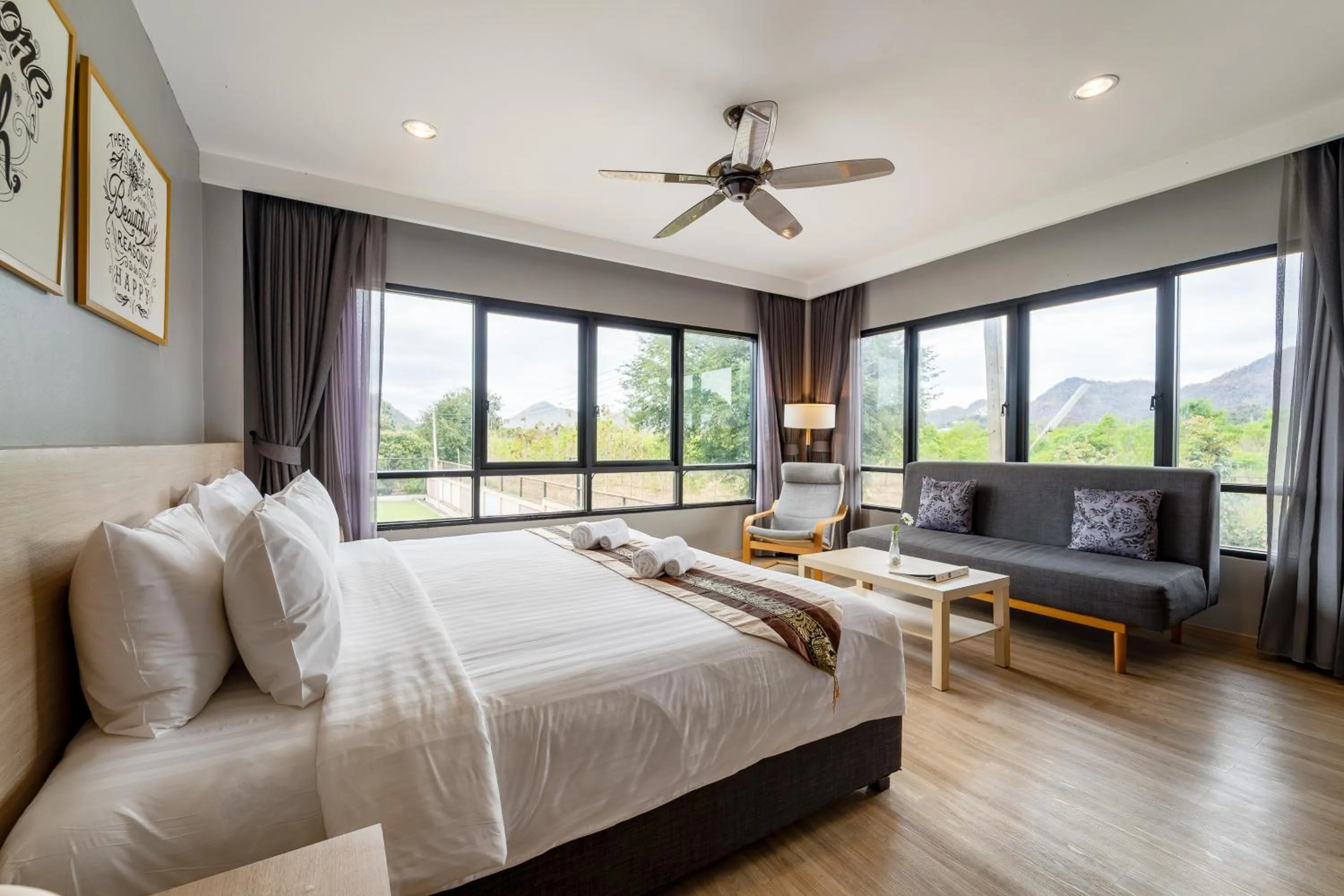 Bed in Grandsiri Resort KhaoYai