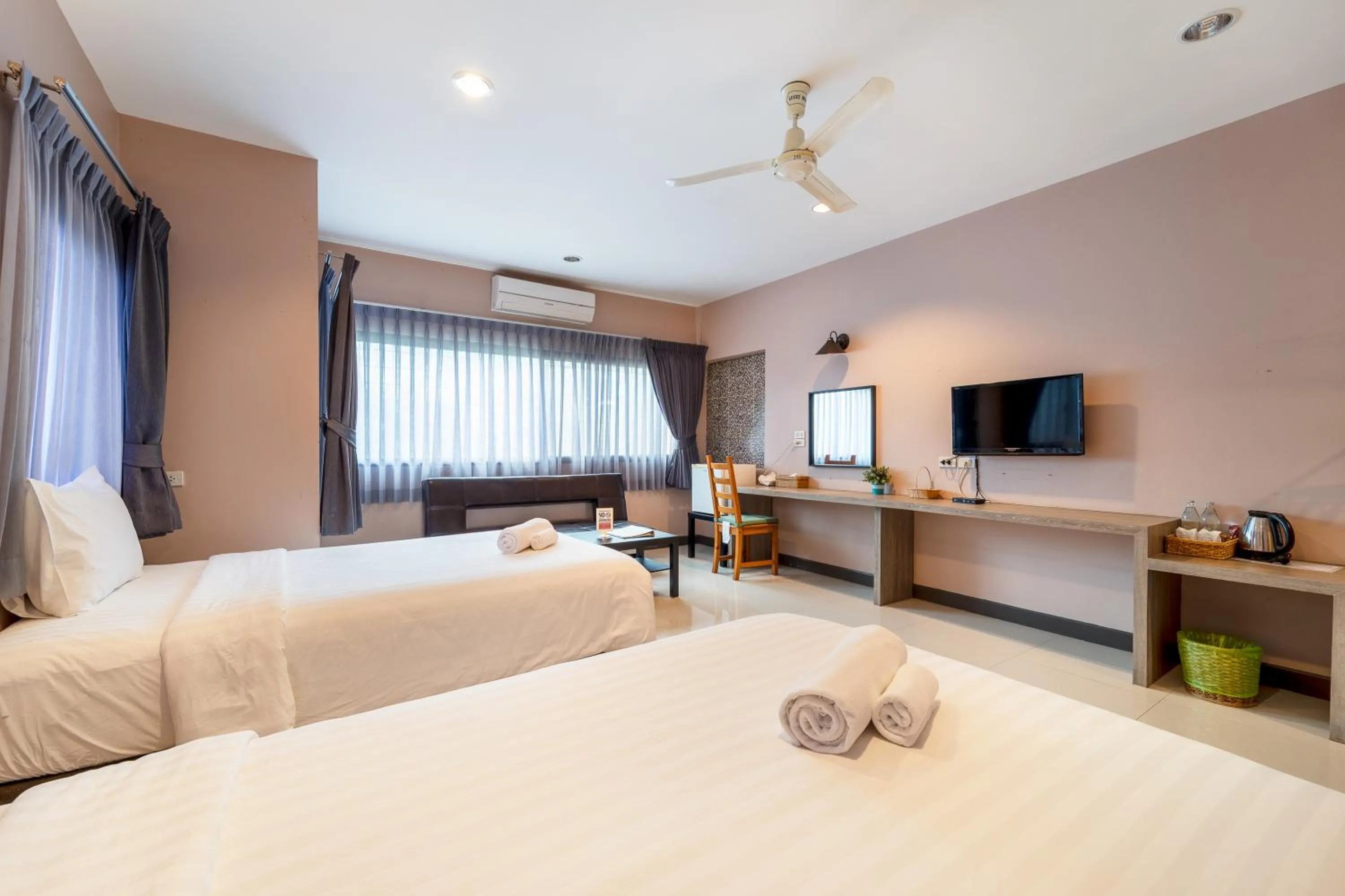 View (from property/room), Bed in Grandsiri Resort KhaoYai