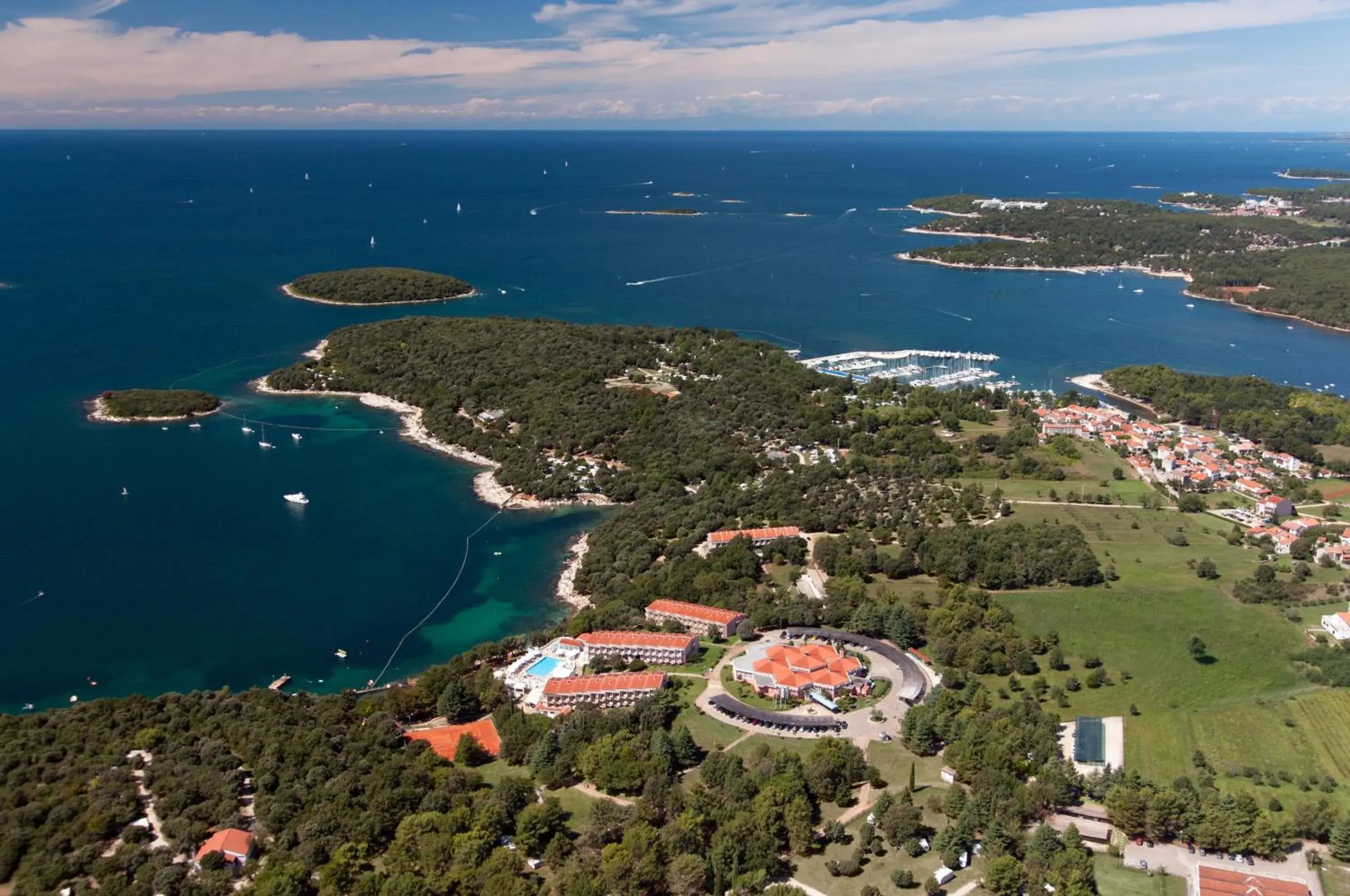 Bird's eye view in Maistra Select Funtana All Inclusive Resort Bird's eye view in Maistra Select Funtana All Inclusive Resort