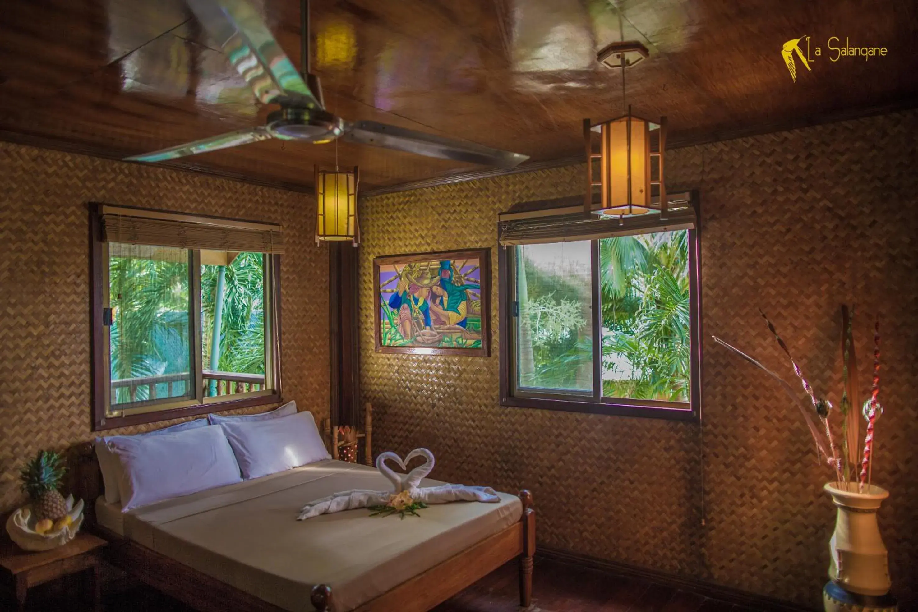 Bedroom, Bed in La Salangane Caalan Beach Villa Bedroom, Bed in La Salangane Caalan Beach Villa