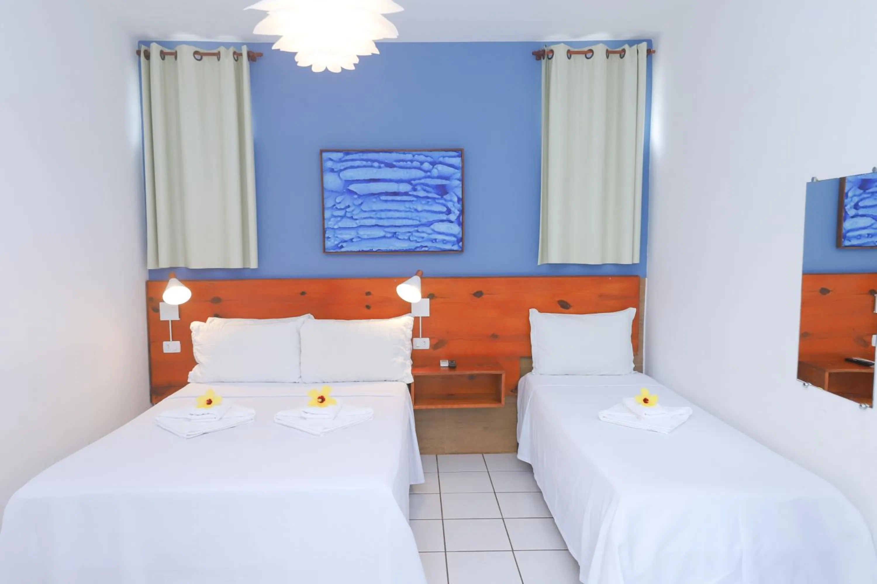 View (from property/room), Bed in Pousada Arriba Pipa