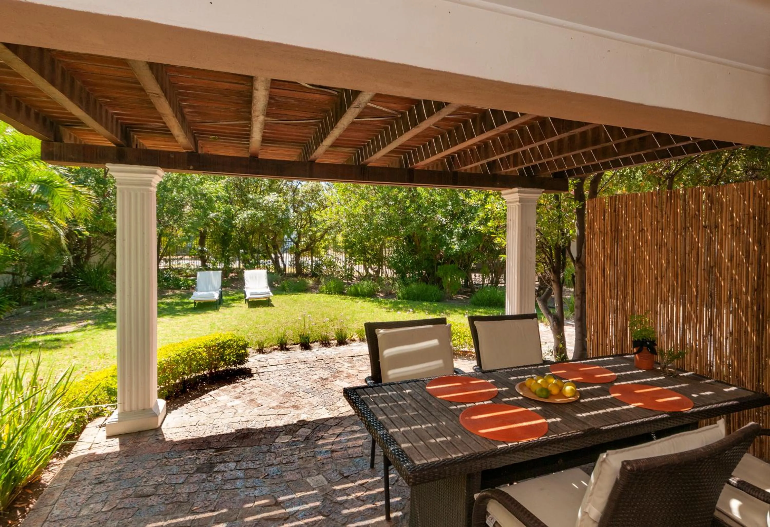 Garden view in Just Unwind