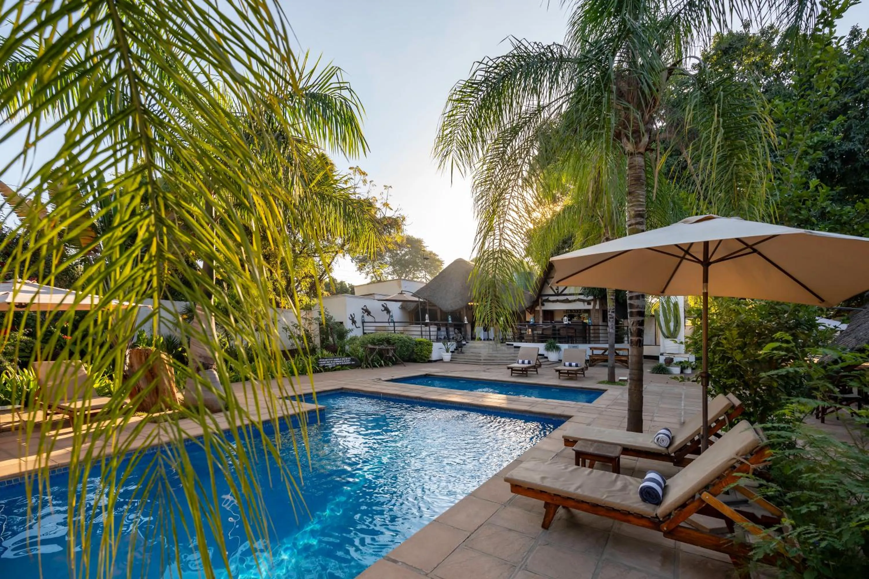 Garden view in Ngoma Zanga Lodge