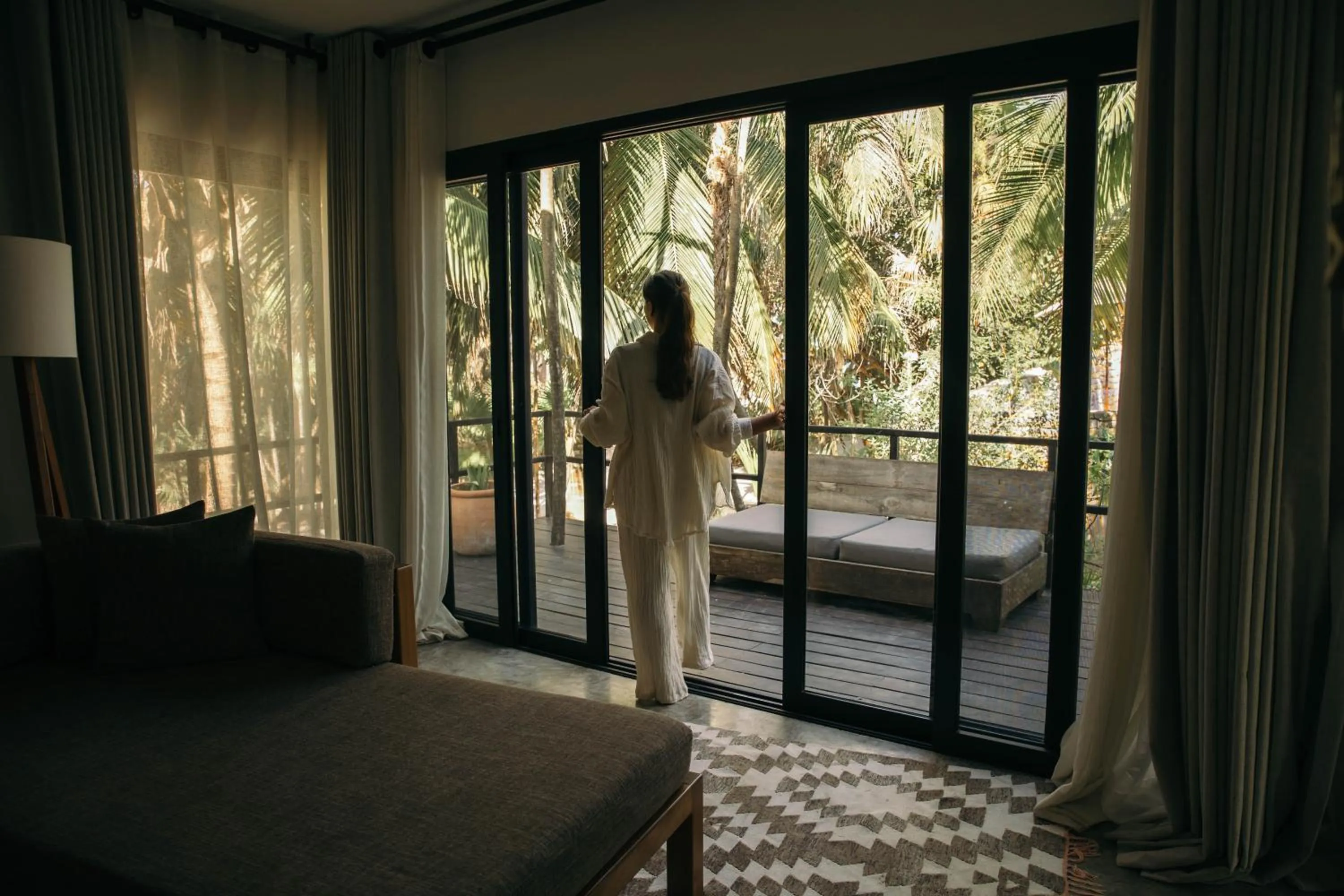 Balcony/Terrace, Bed in Chiringuito Tulum