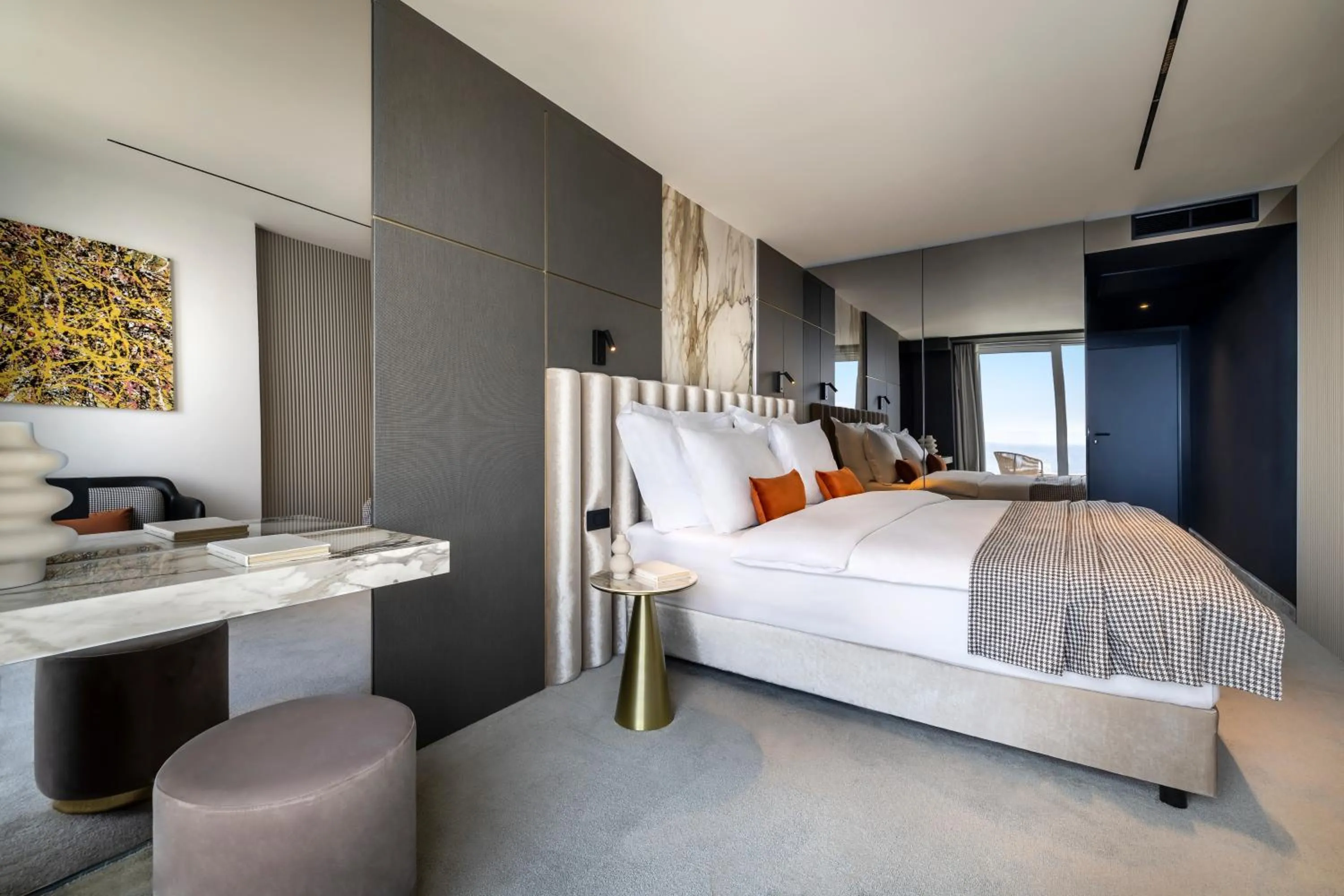 View (from property/room), Bed in Grand Hotel Adriatic