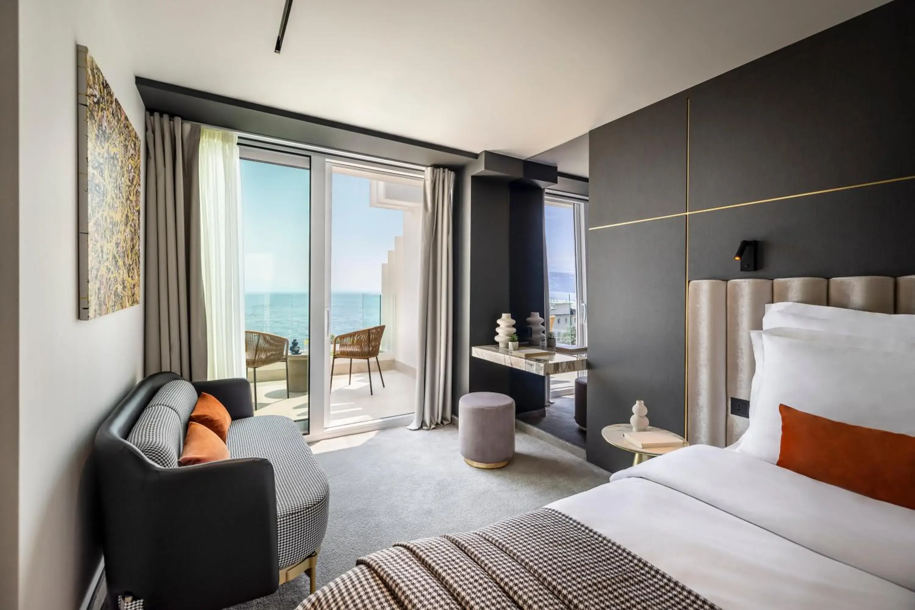 View (from property/room), Bed in Grand Hotel Adriatic View (from property/room), Bed in Grand Hotel Adriatic