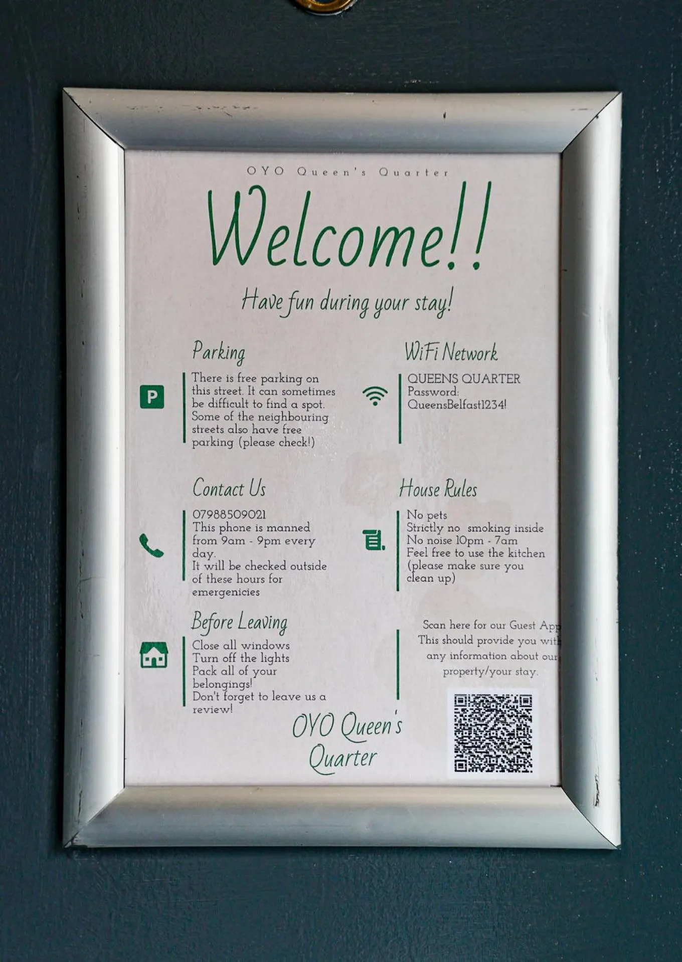 Logo/Certificate/Sign in OYO Queens Quarter