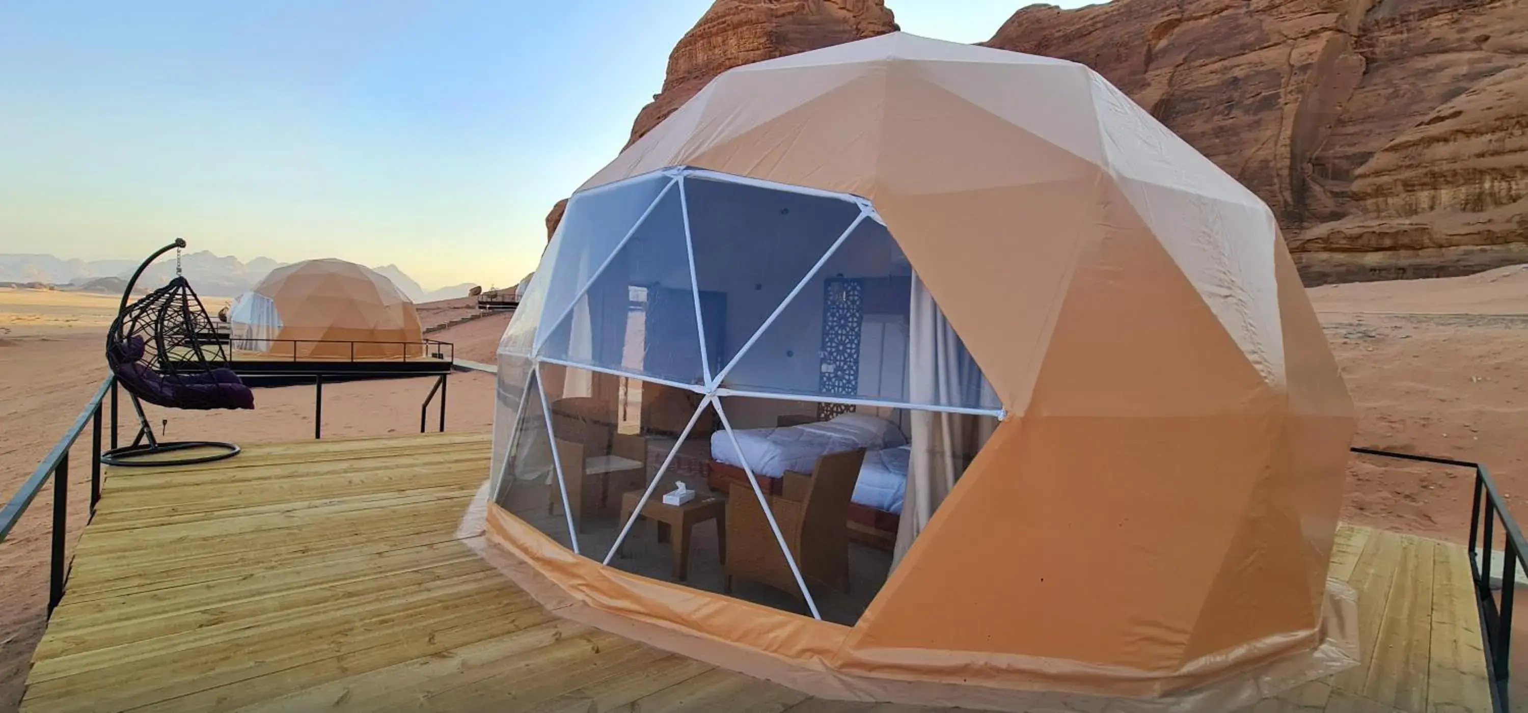 Mountain view in Hasan Zawaideh luxury camp 2 Mountain view in Hasan Zawaideh luxury camp 2