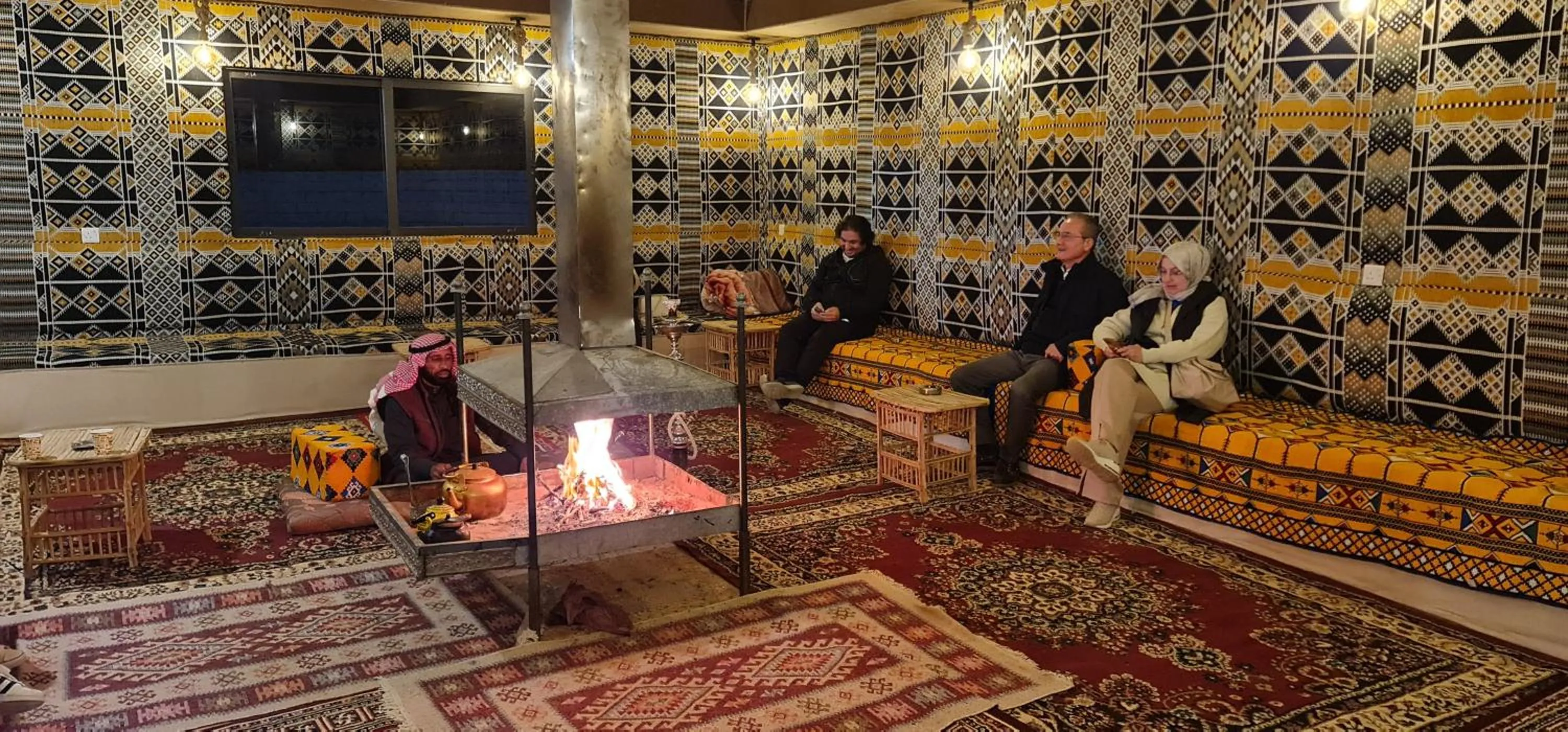 Seating area in Hasan Zawaideh luxury camp 2