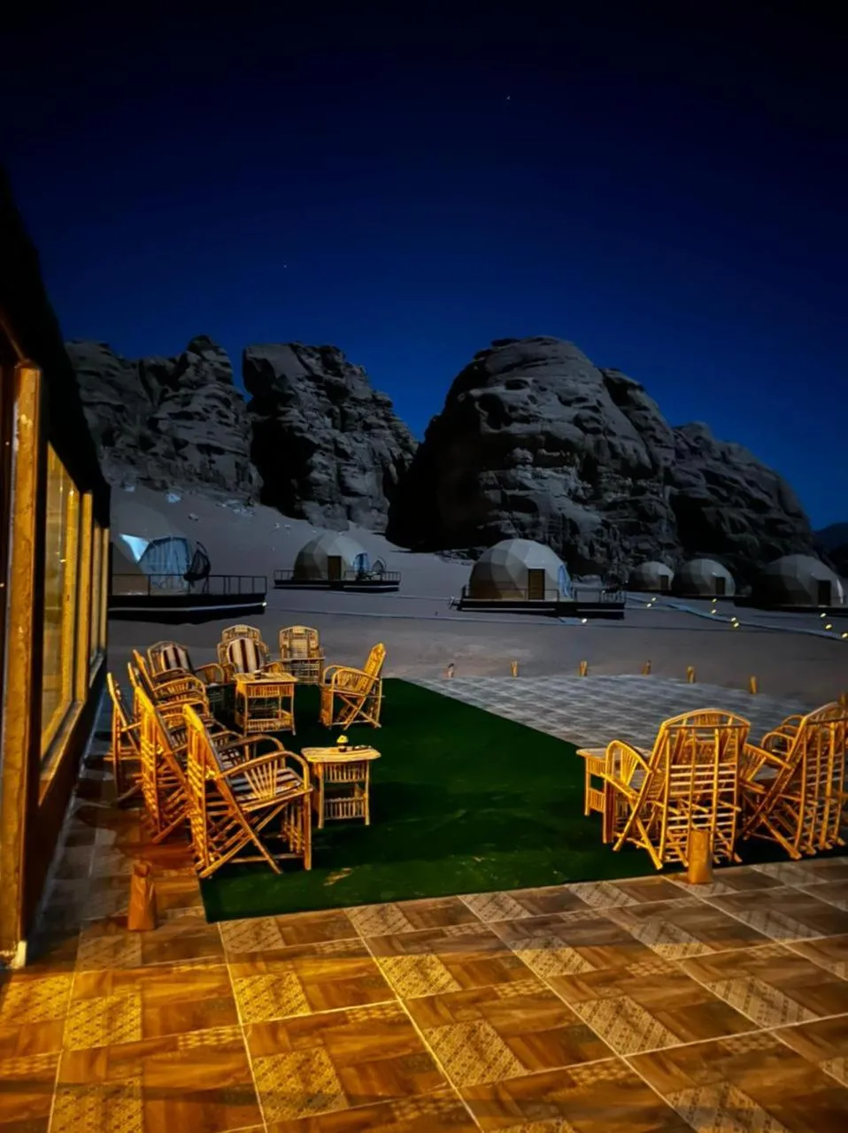 Seating area in Hasan Zawaideh luxury camp 2