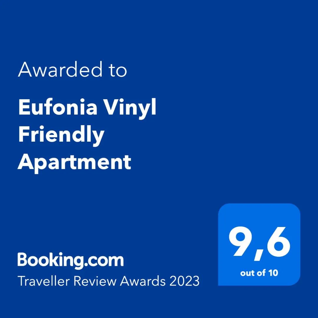 Certificate/Award in Eufonia Vinyl Friendly Apartment