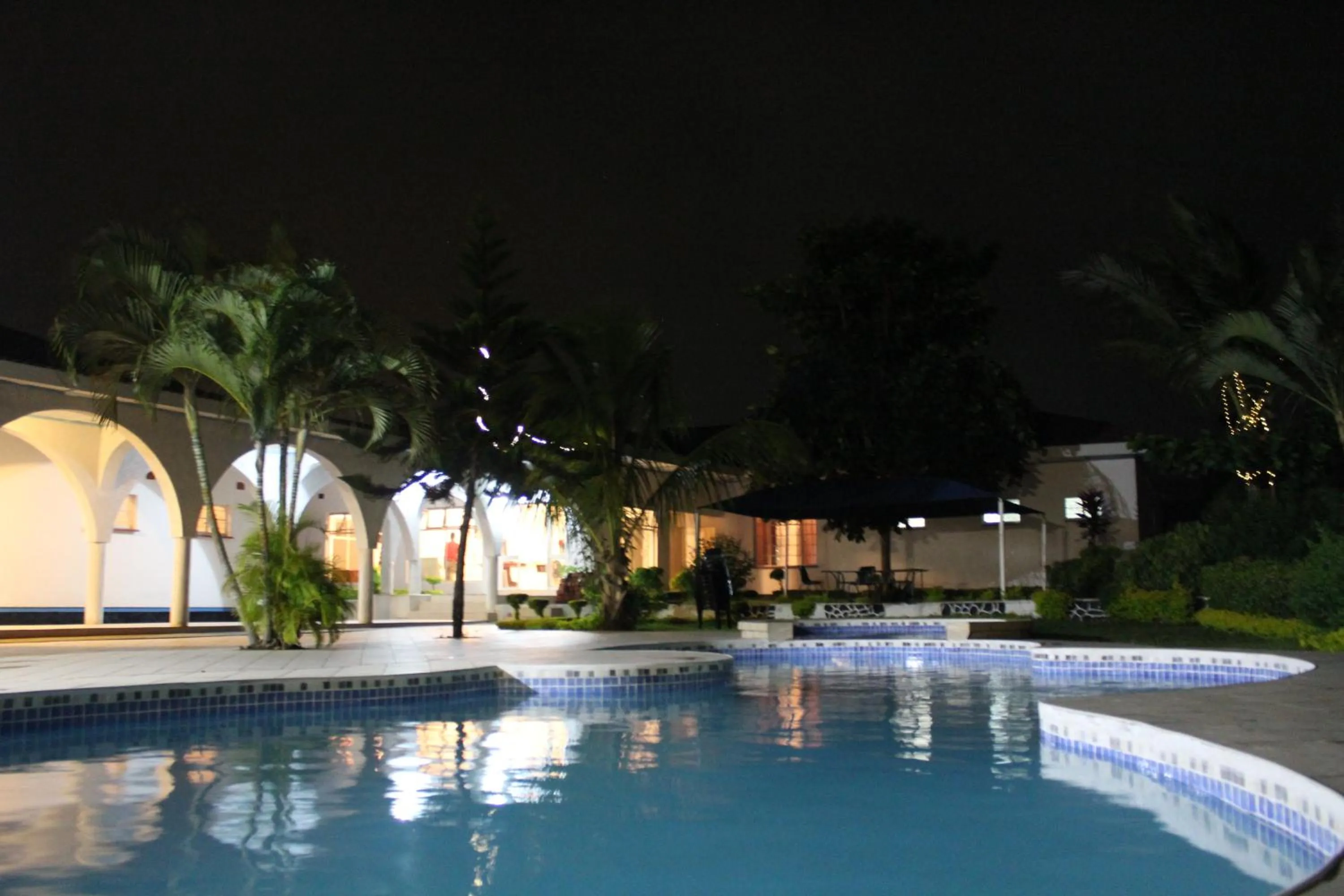 Pool view in Blue Lagoon Lodge Blantyre