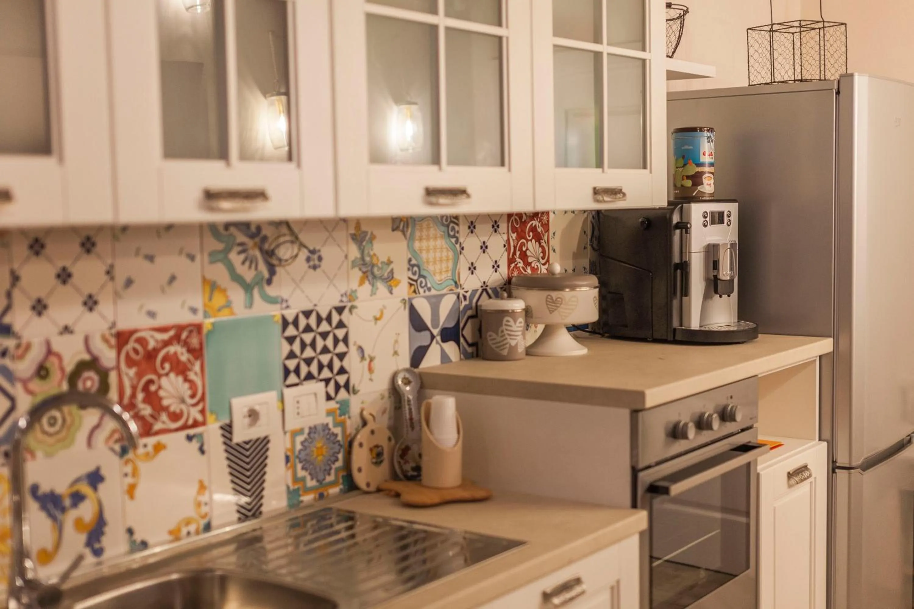 Communal kitchen in La Luna In Cortile