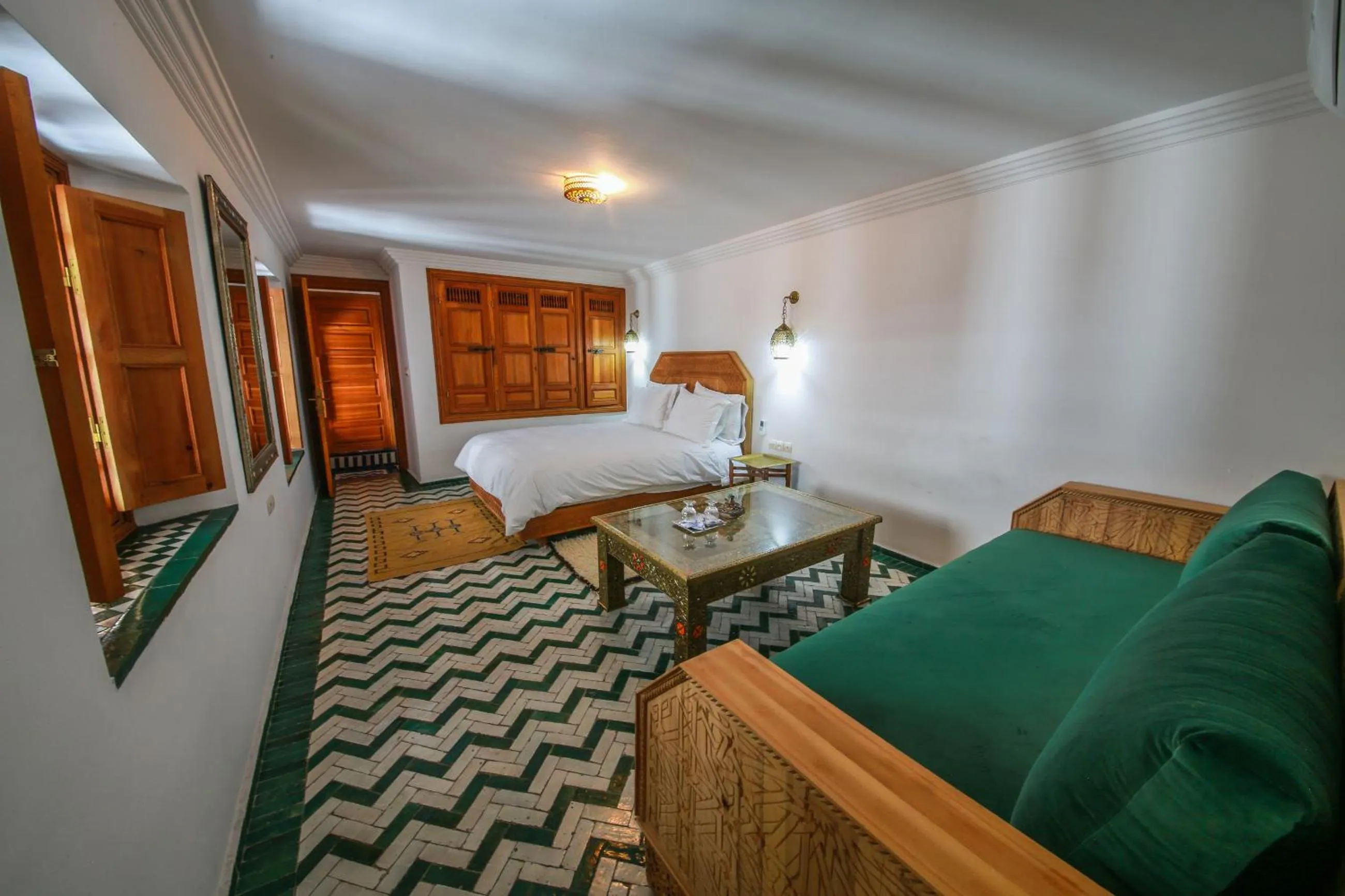 Bed in Palais Nazha Fes - Luxury Lodging