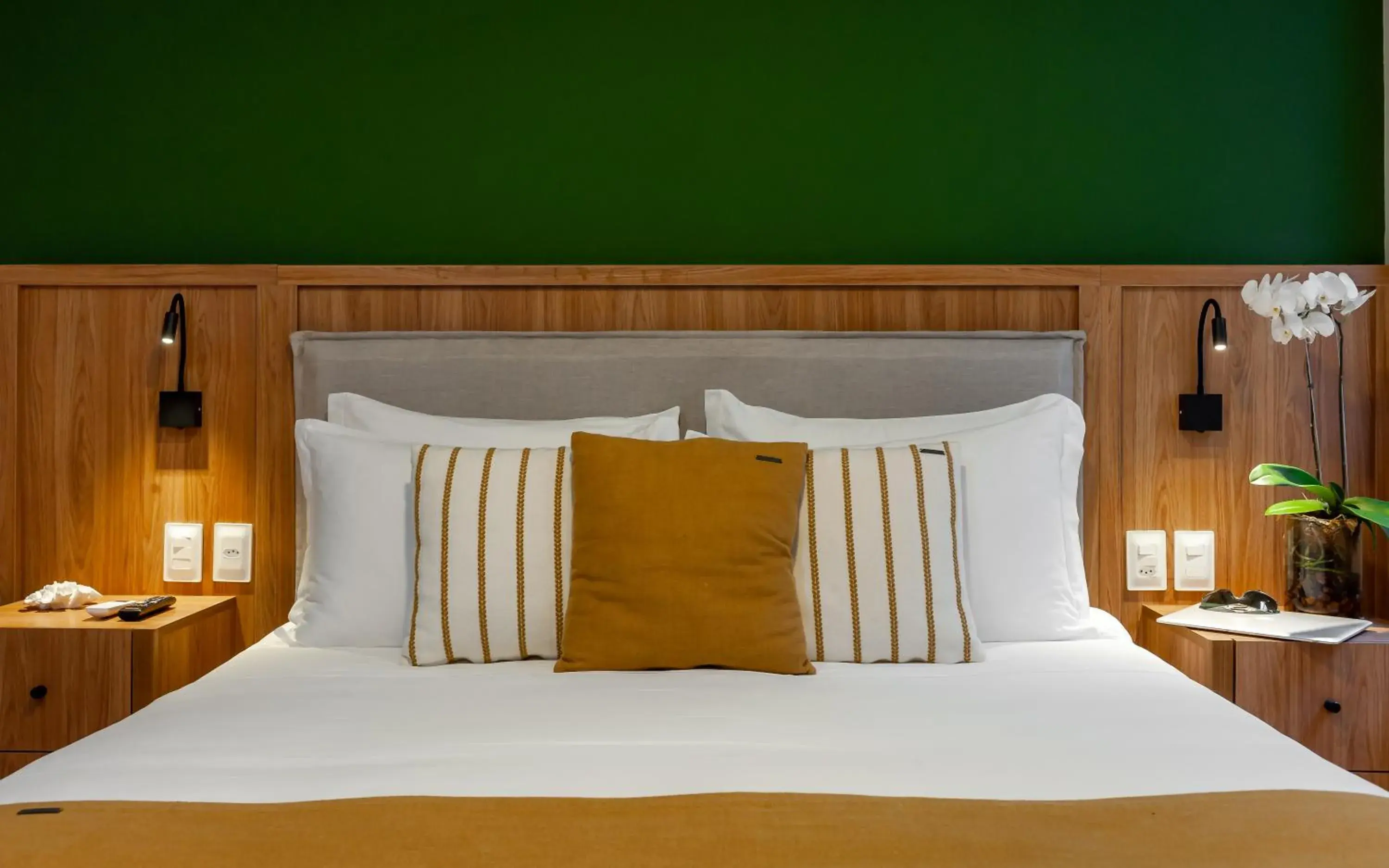 Bed in Pousada Bahia Tambor Bed in Pousada Bahia Tambor