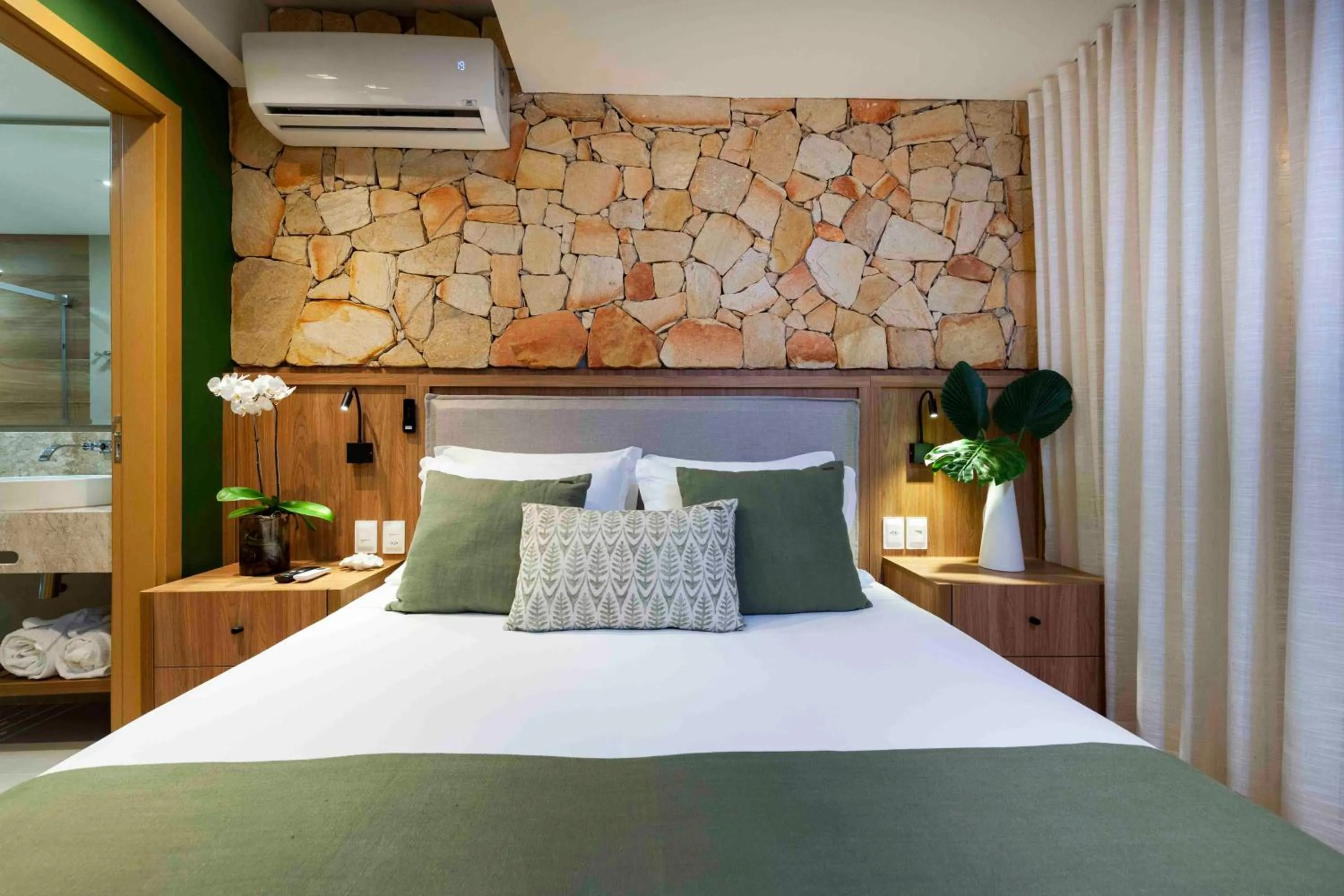 Bed in Pousada Bahia Tambor