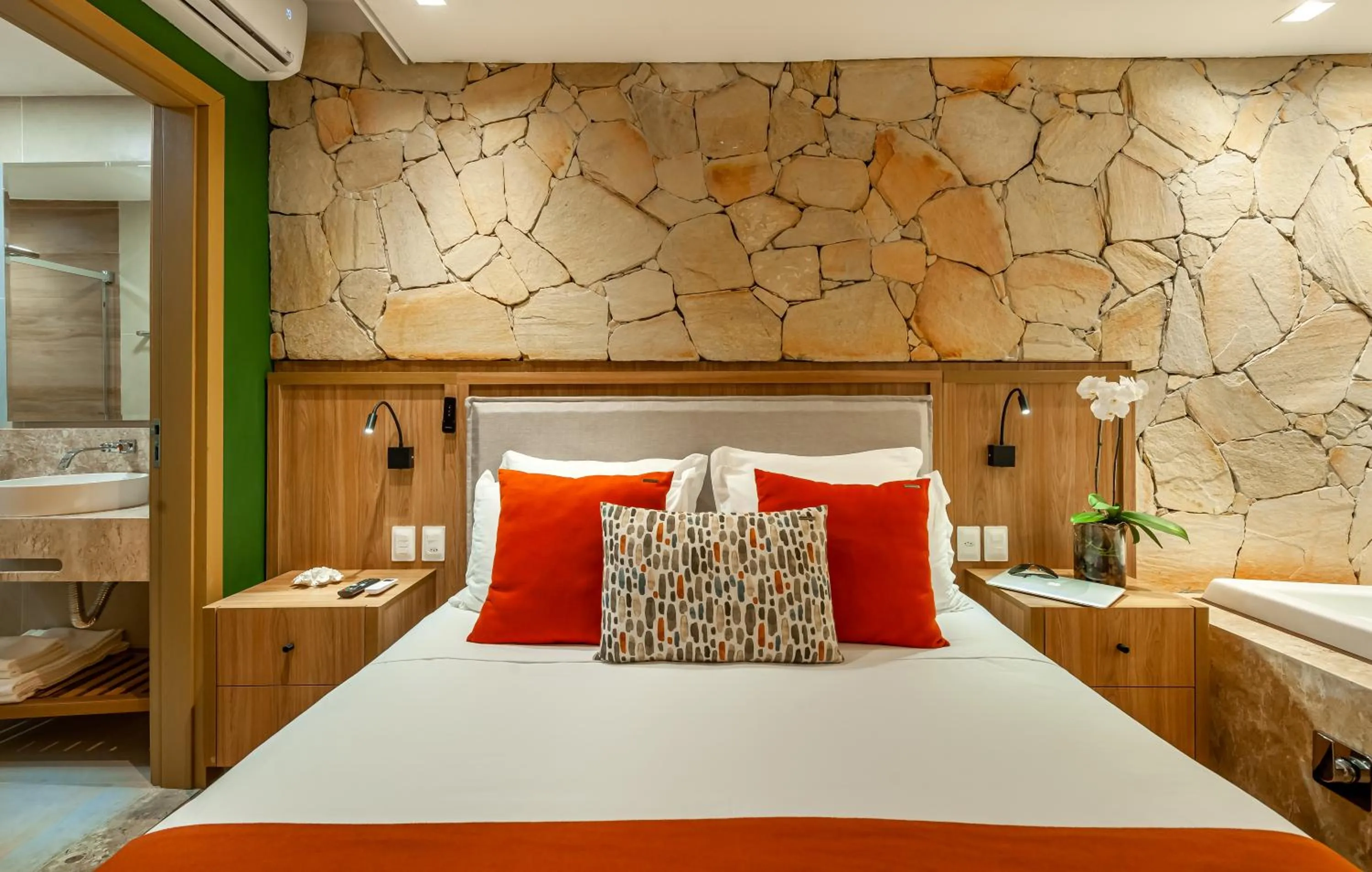 Bed in Pousada Bahia Tambor