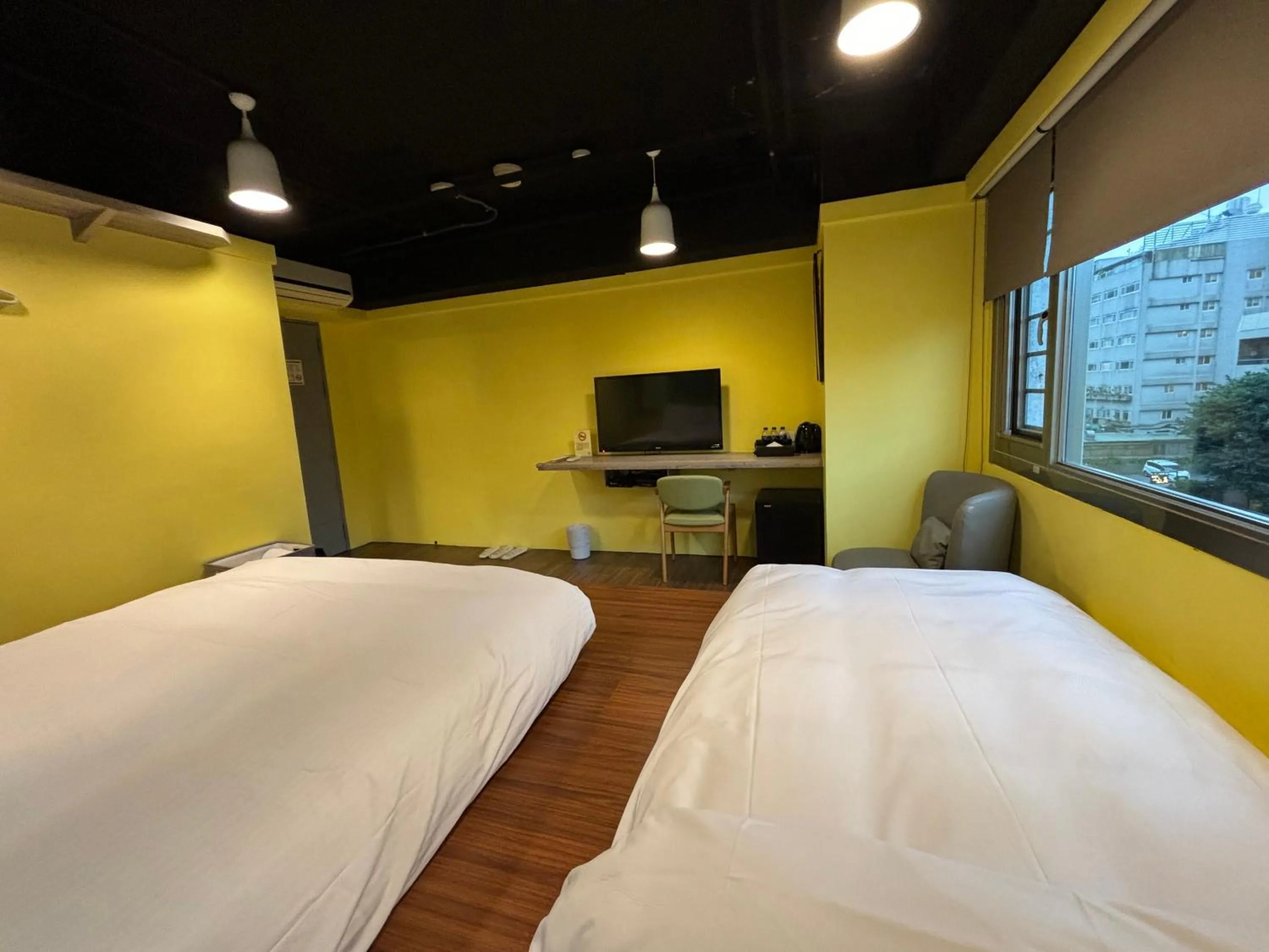 Bed in Bon Hotel Taipei