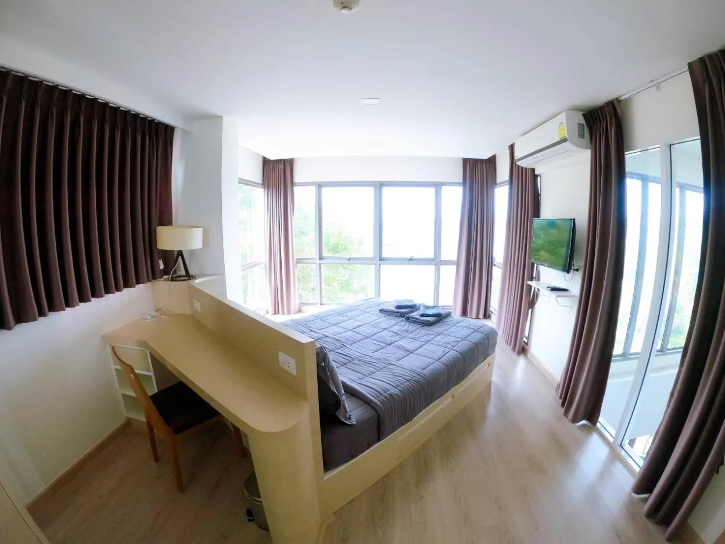 Bedroom, Bed in Sonrisa Srirachaที่พักติดทะเล