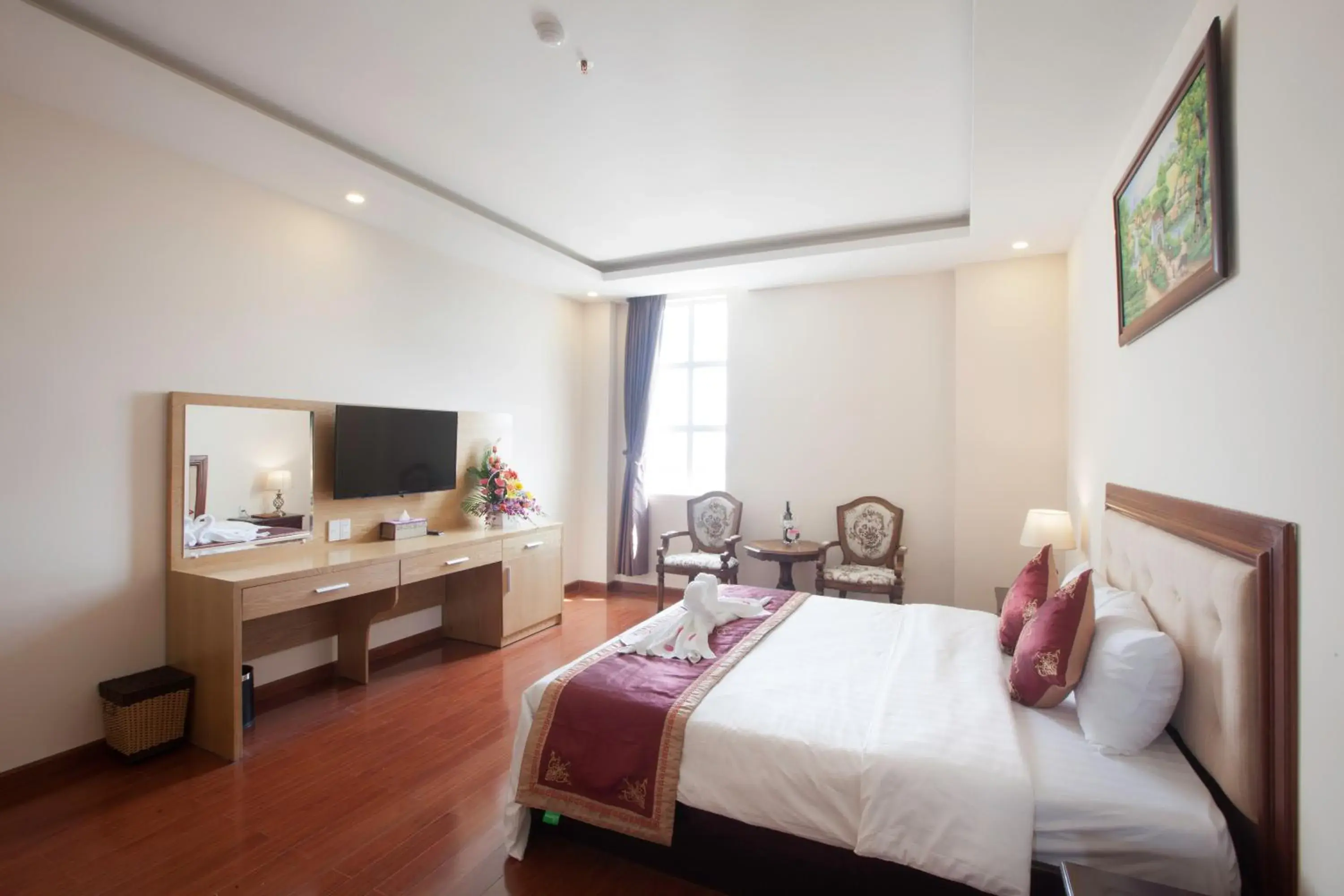 Decorative detail, Bed in Khanh Linh Hotel Decorative detail, Bed in Khanh Linh Hotel