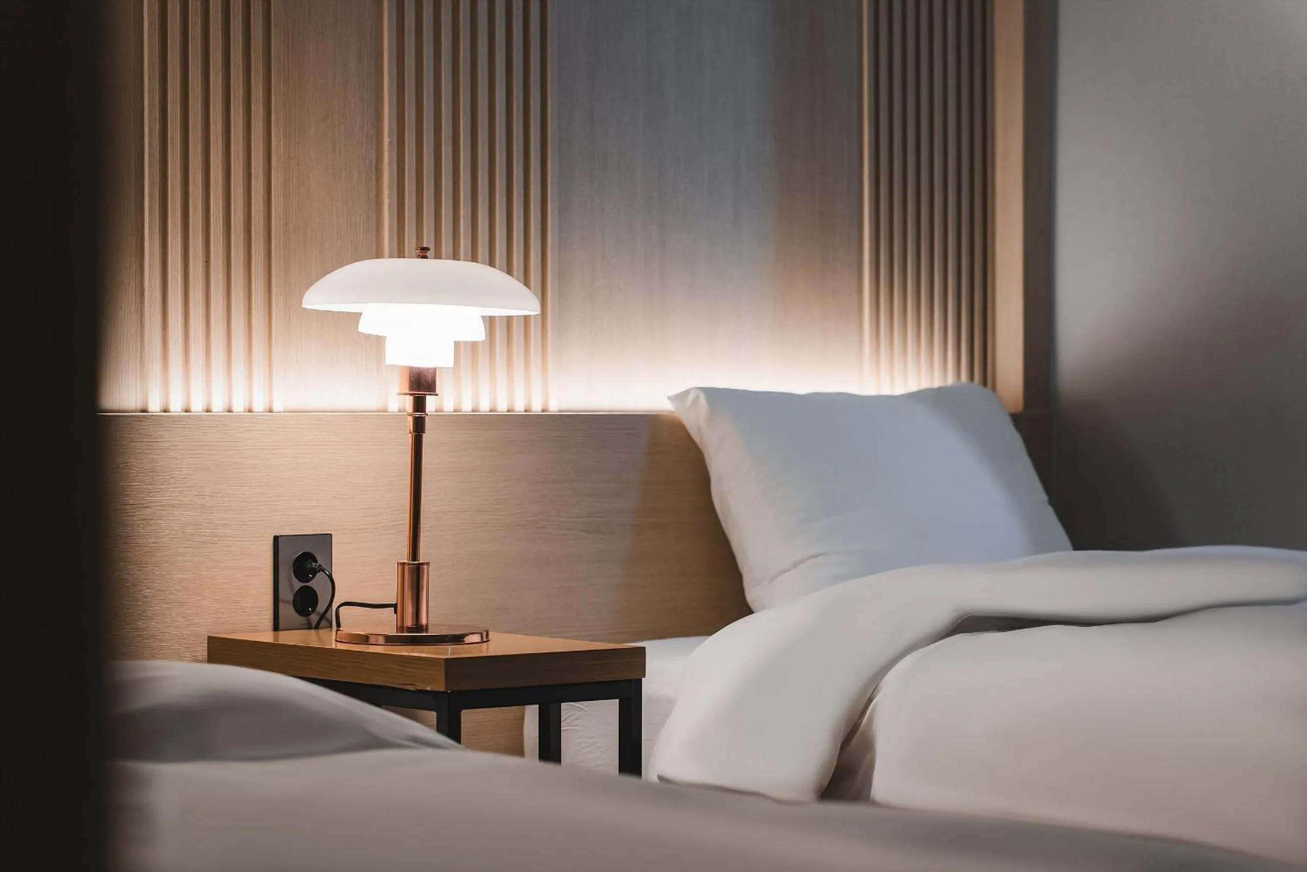 Bed in Gyeongju Hotel Gonggan