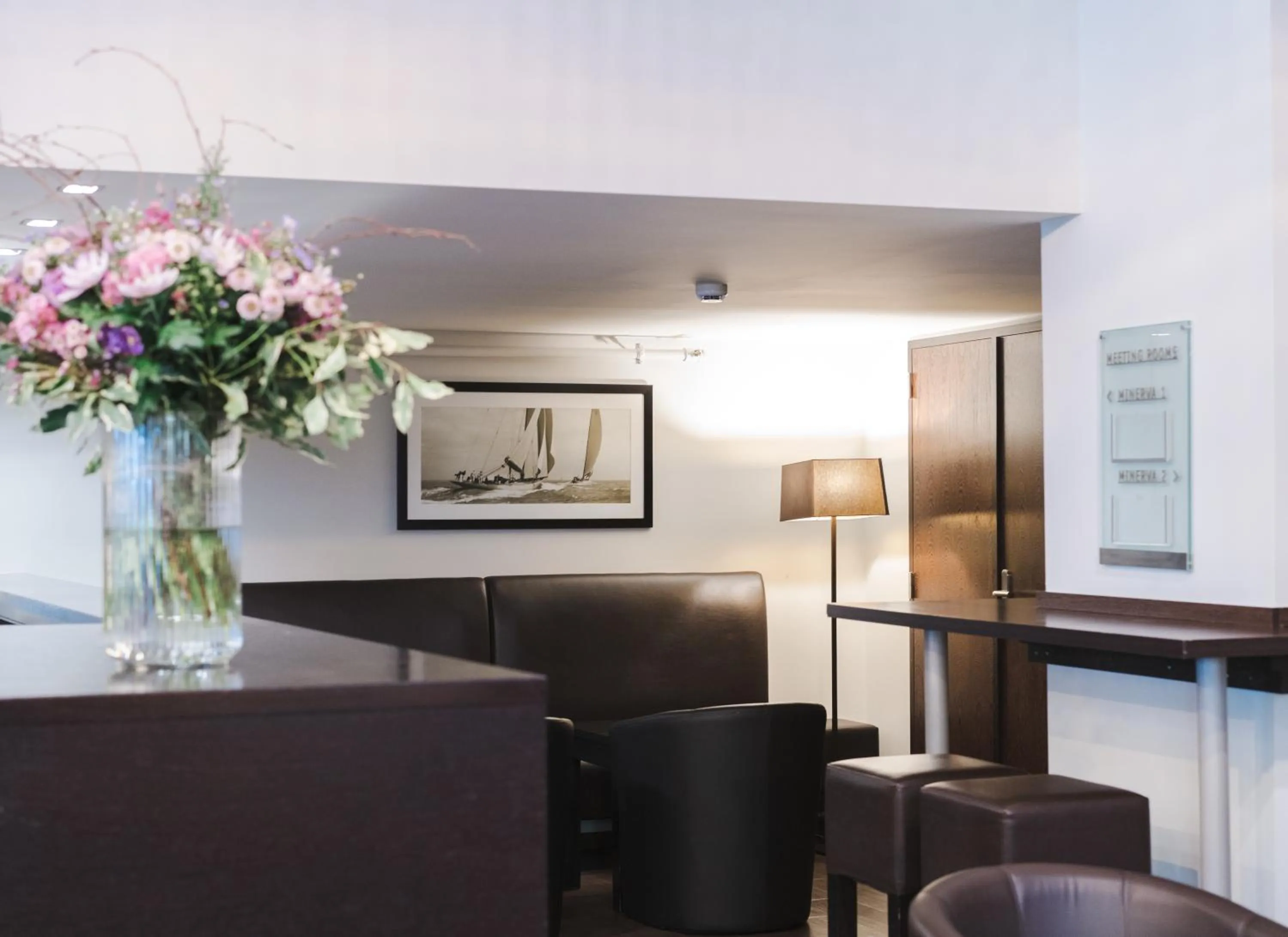 Seating area in Hotel Chambord