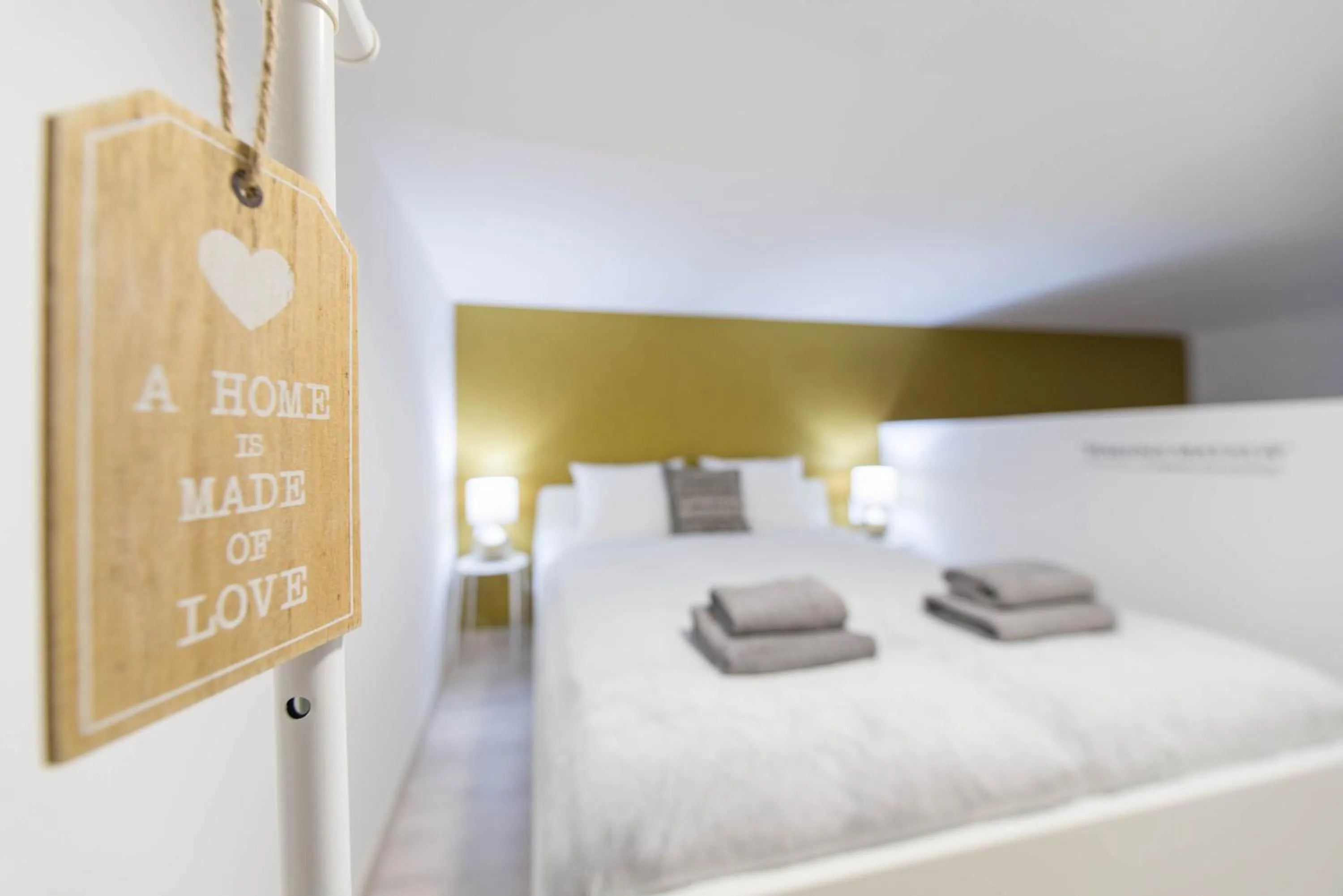 Bedroom, Bed in happy home JOY