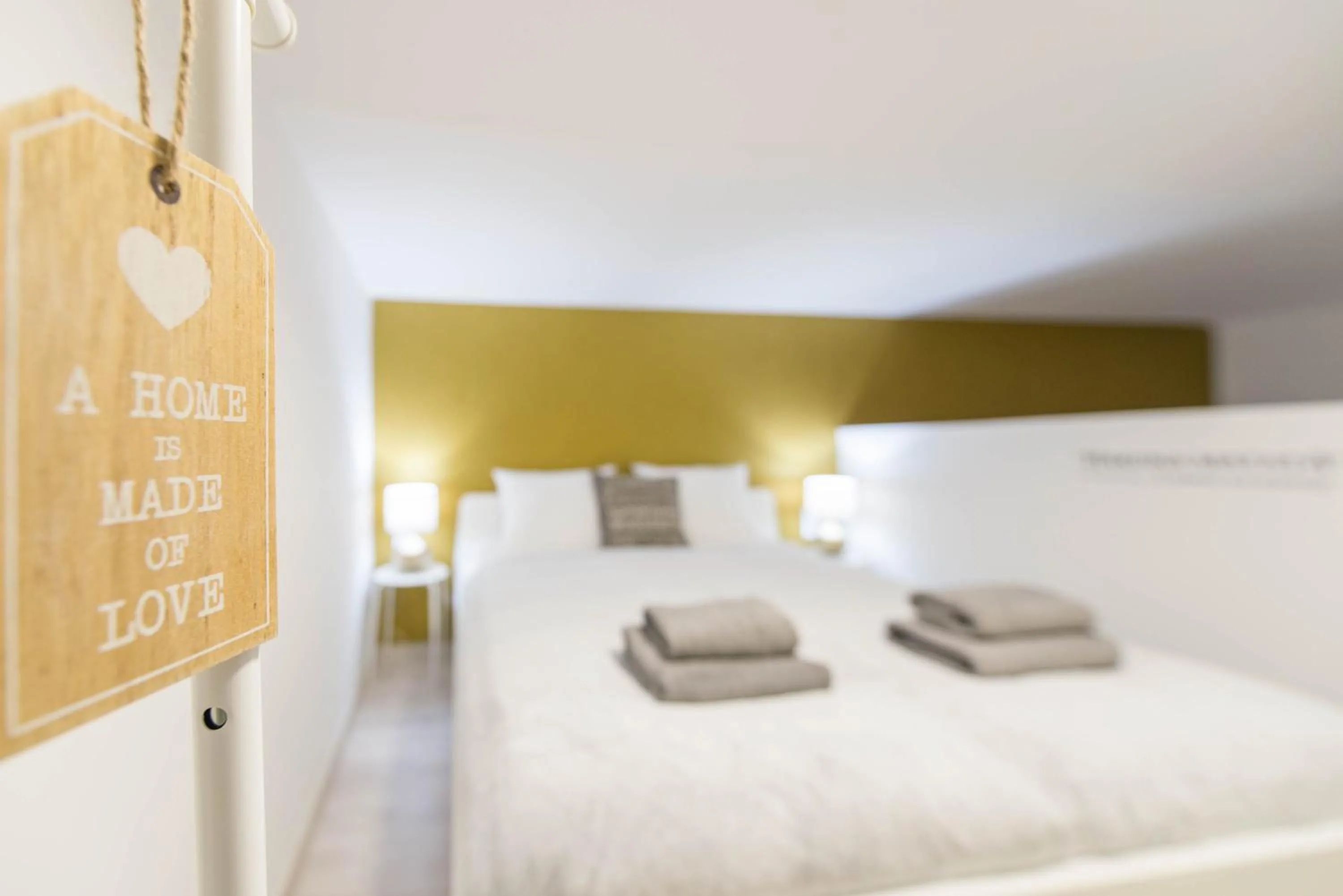 Bedroom, Bed in happy home JOY