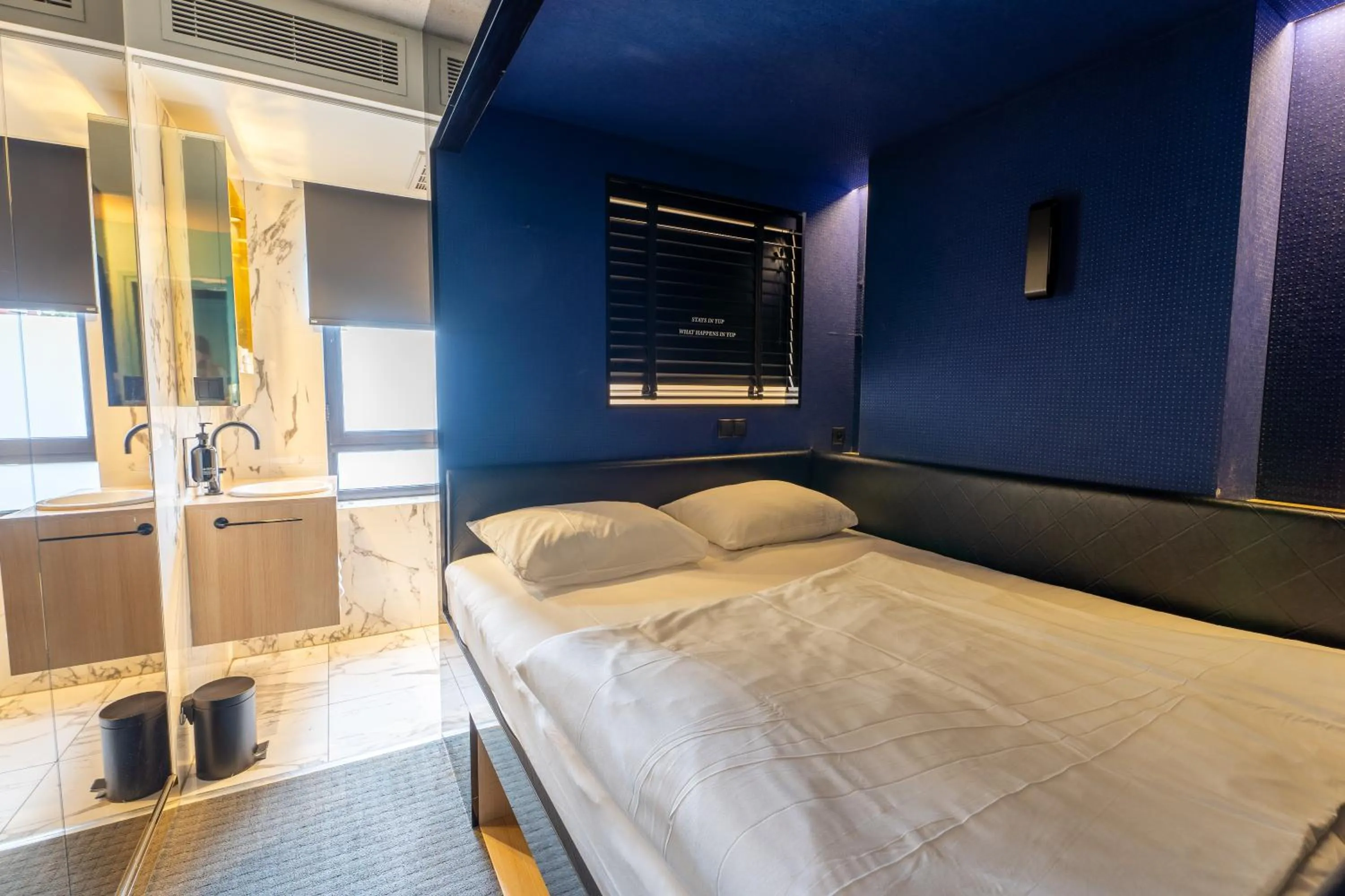 Bathroom, Bed in YUP Hotel