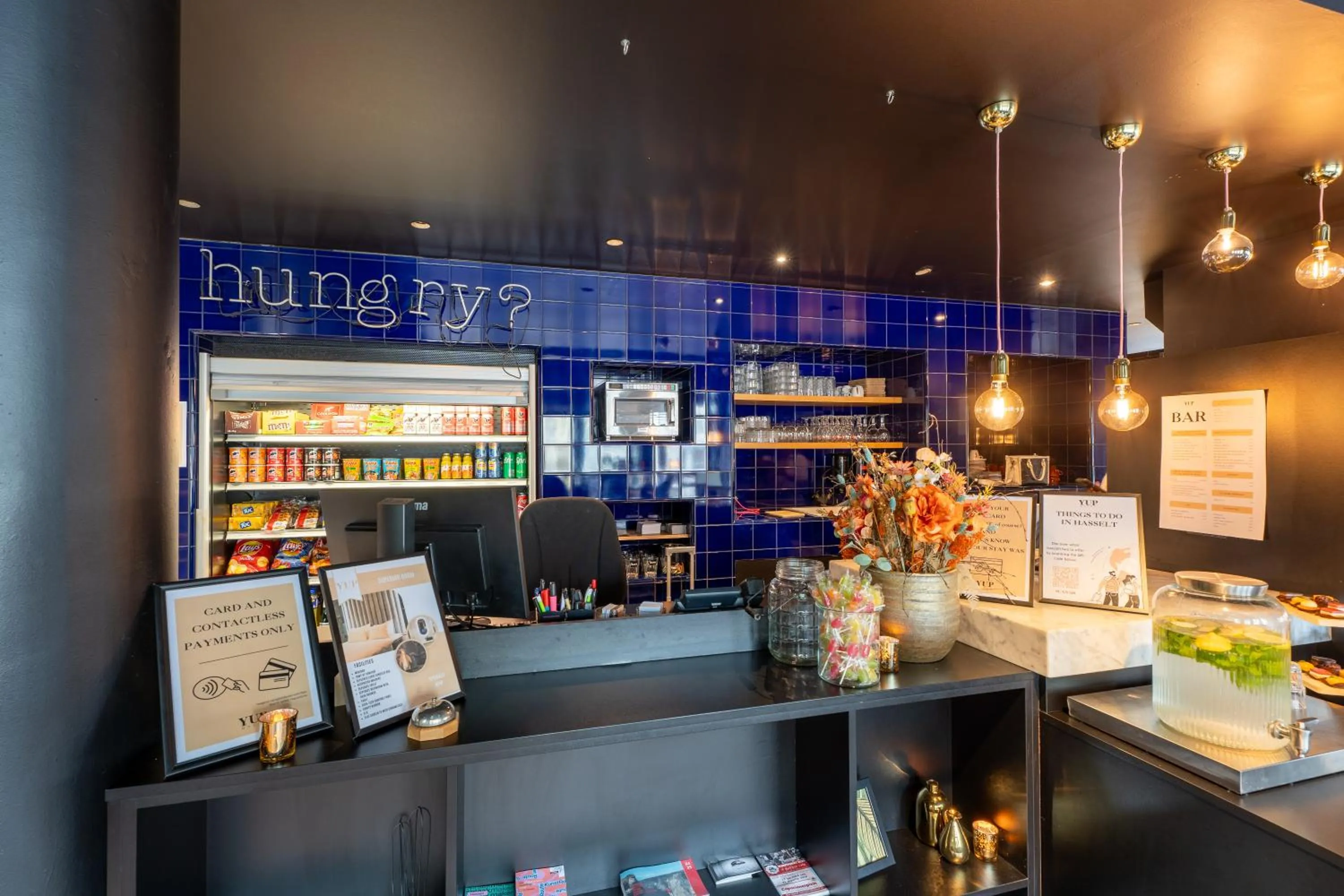 Lobby or reception in YUP Hotel