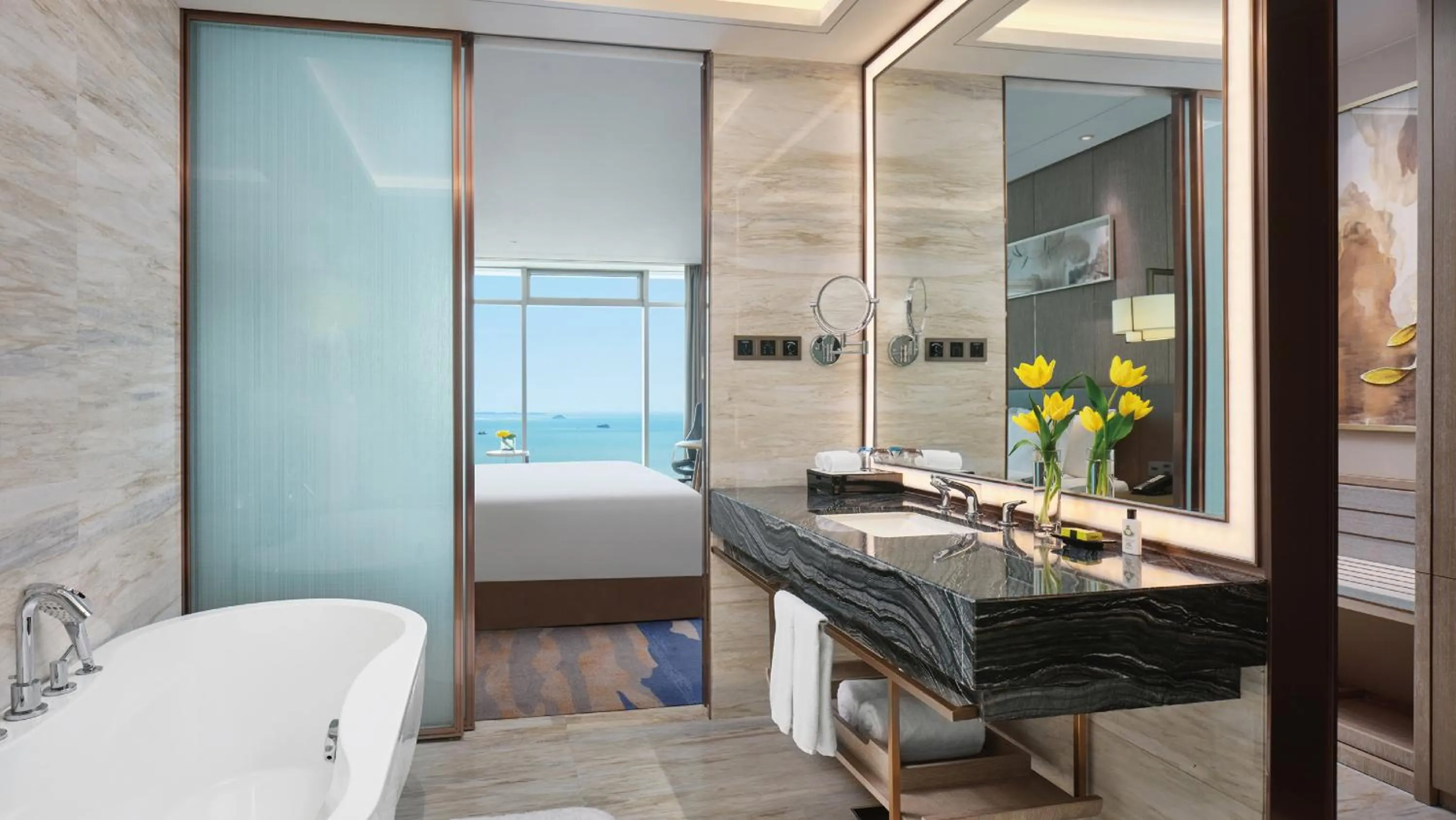 Bathroom, Bed in InterContinental Xiamen by IHG